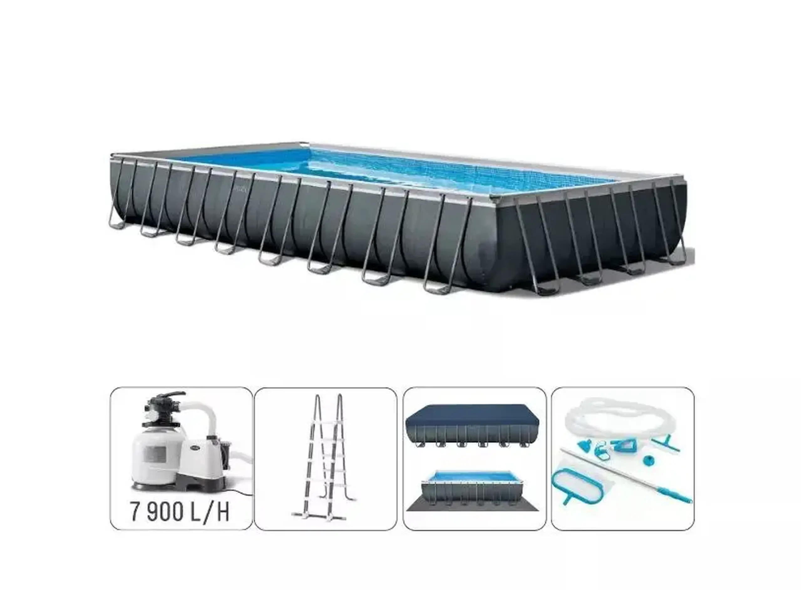Piscina cu cadru Intex 26368 ULTRA XTR FRAME 732x366x132cm, 31805L, cadru metalic