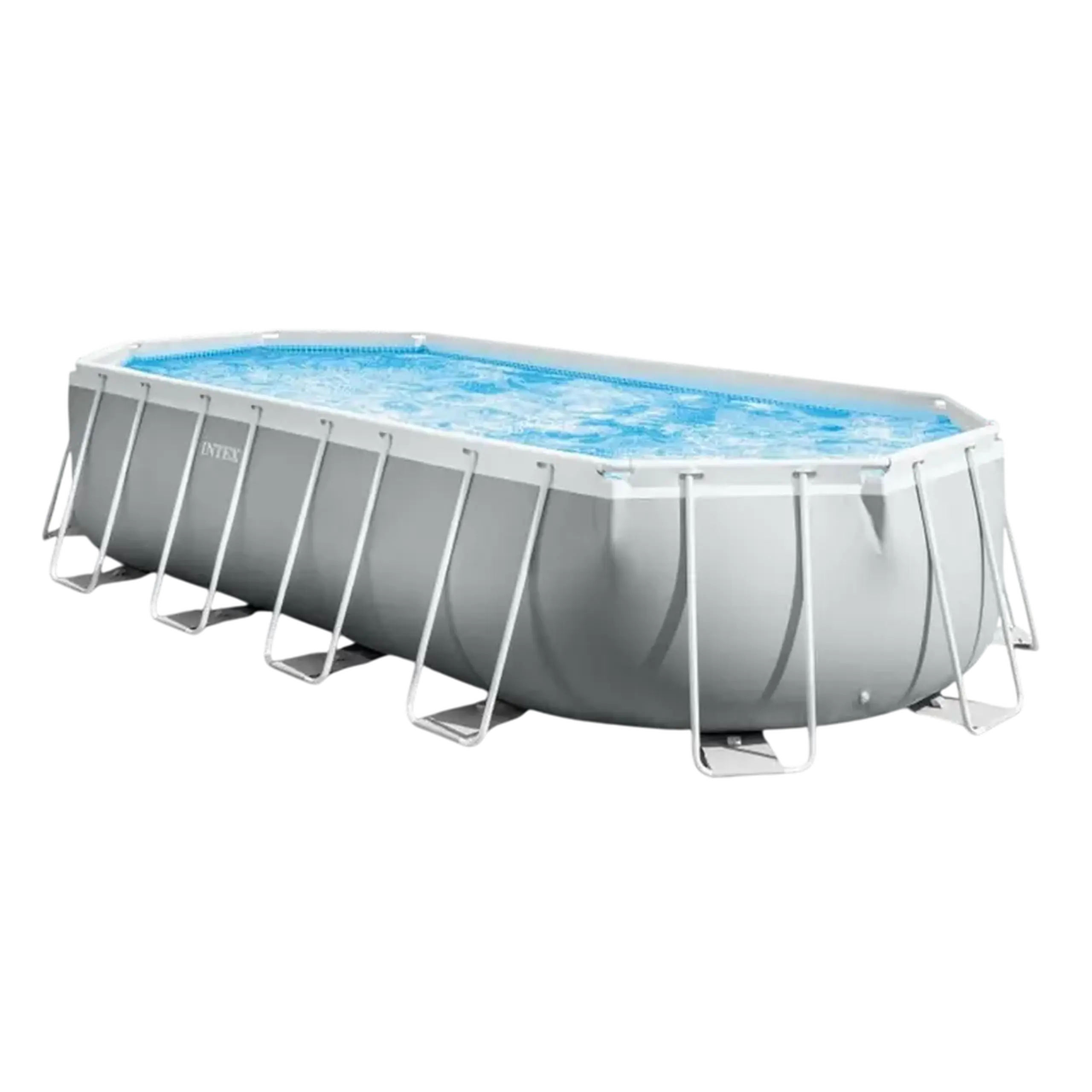 Piscină cu cadru metalic Intex Prism Frame 26796, 13365L, Gri deschis, 26796