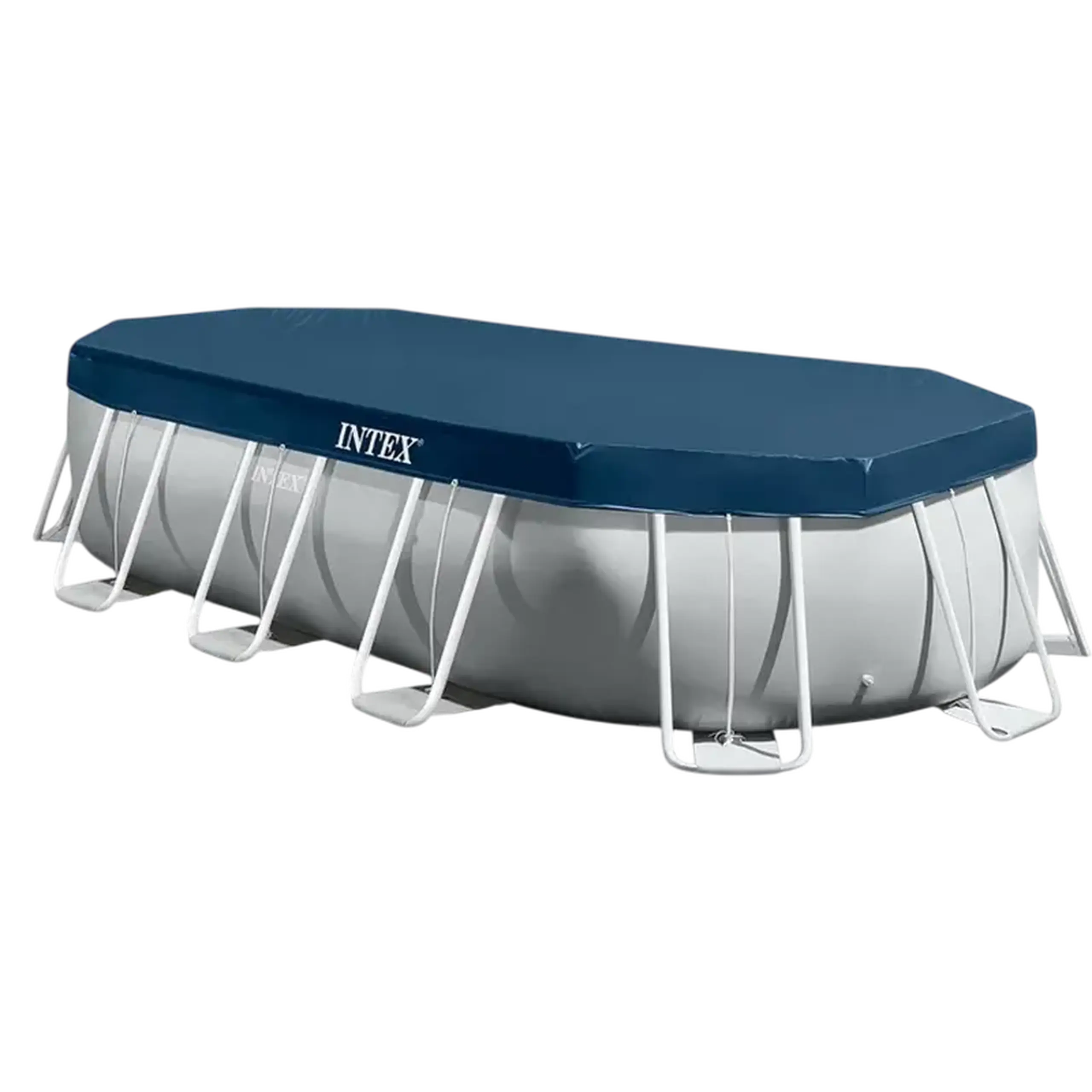 Piscină cu cadru metalic Intex Prism Frame 26796, 13365L, Gri deschis, 26796
