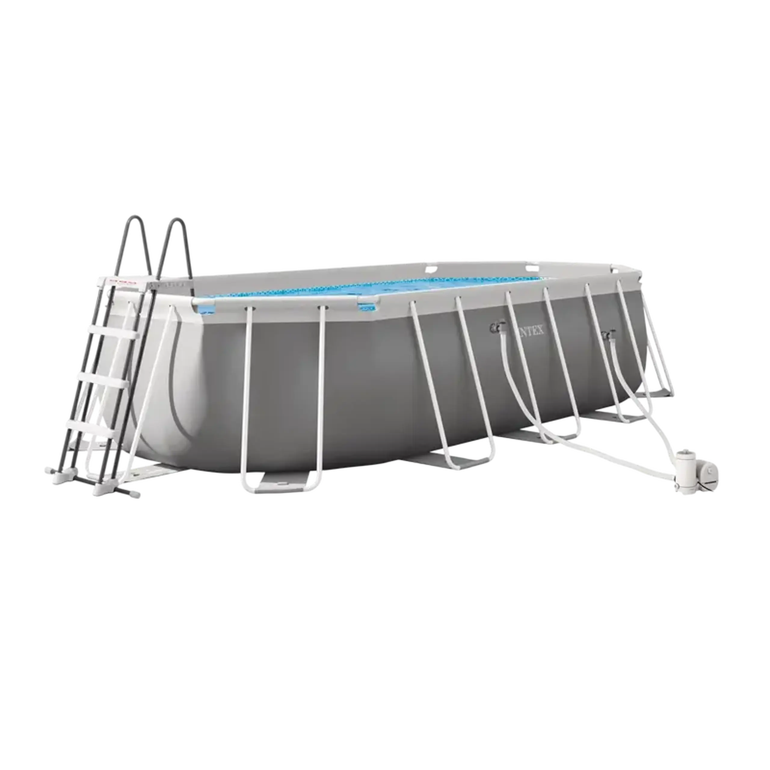 Piscină cu cadru metalic Intex Prism Frame 26796, 13365L, Gri deschis, 26796