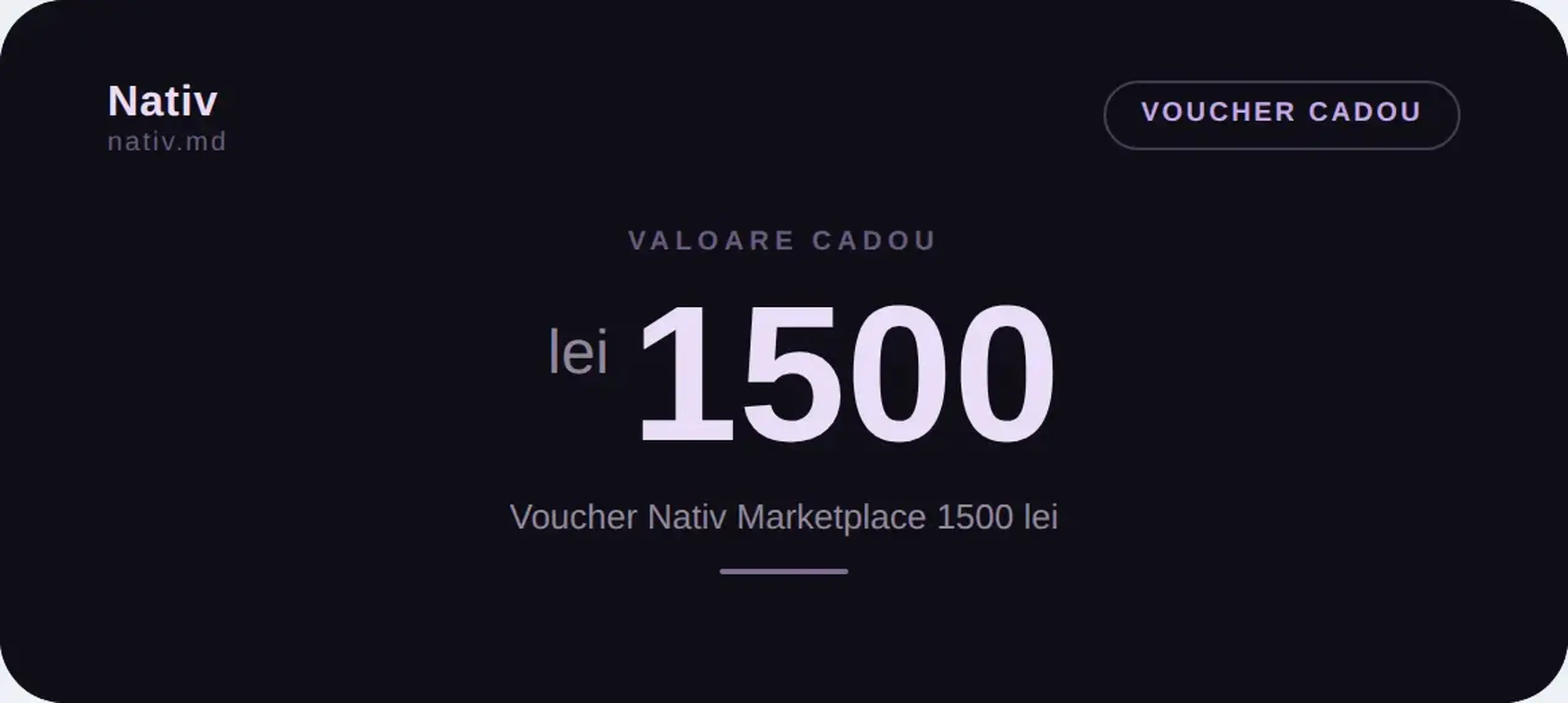 Voucher Nativ Marketplace 1500 lei