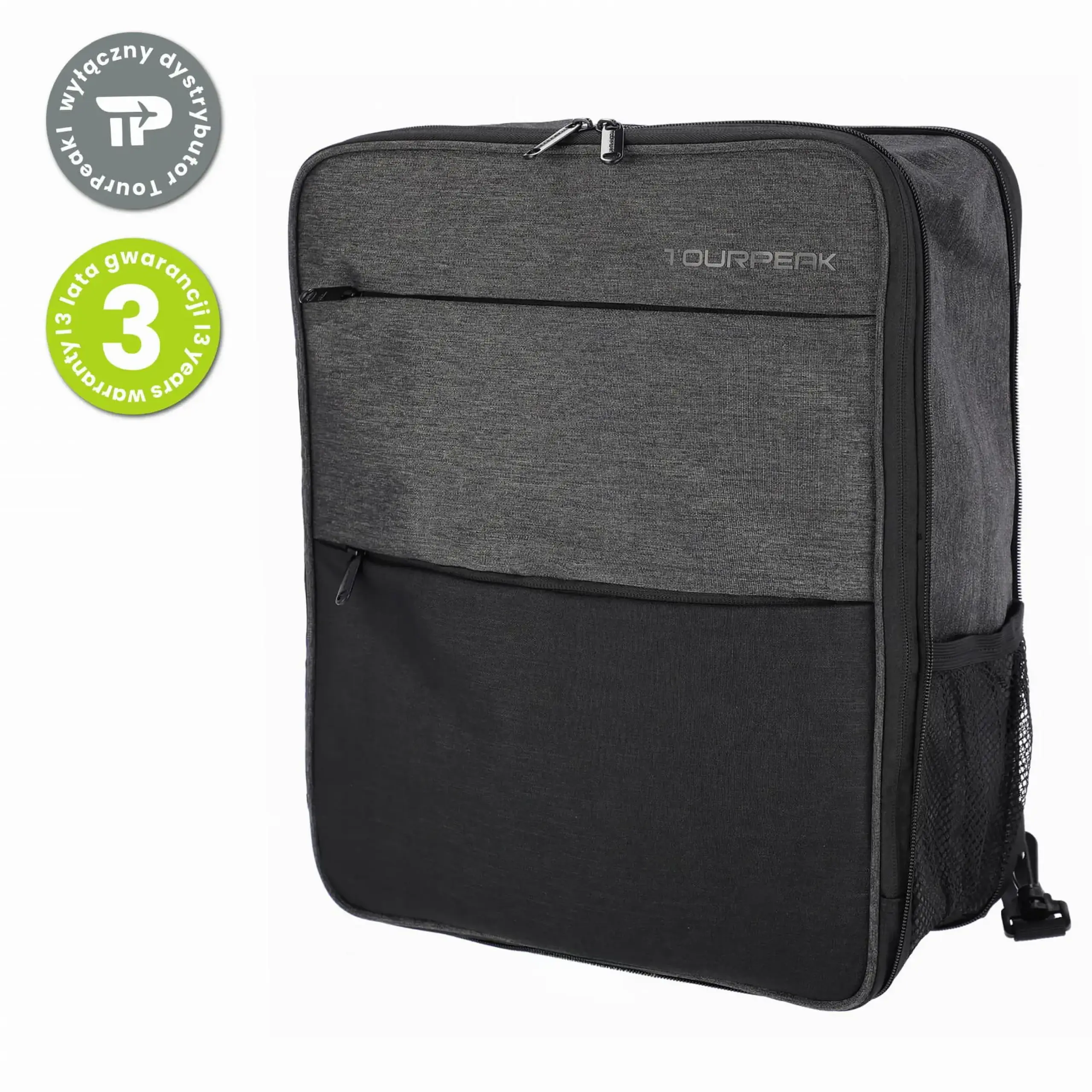 Rucsac pentru laptop, slim, TOURPEAK, 41x16x31cm, Negru/gri
