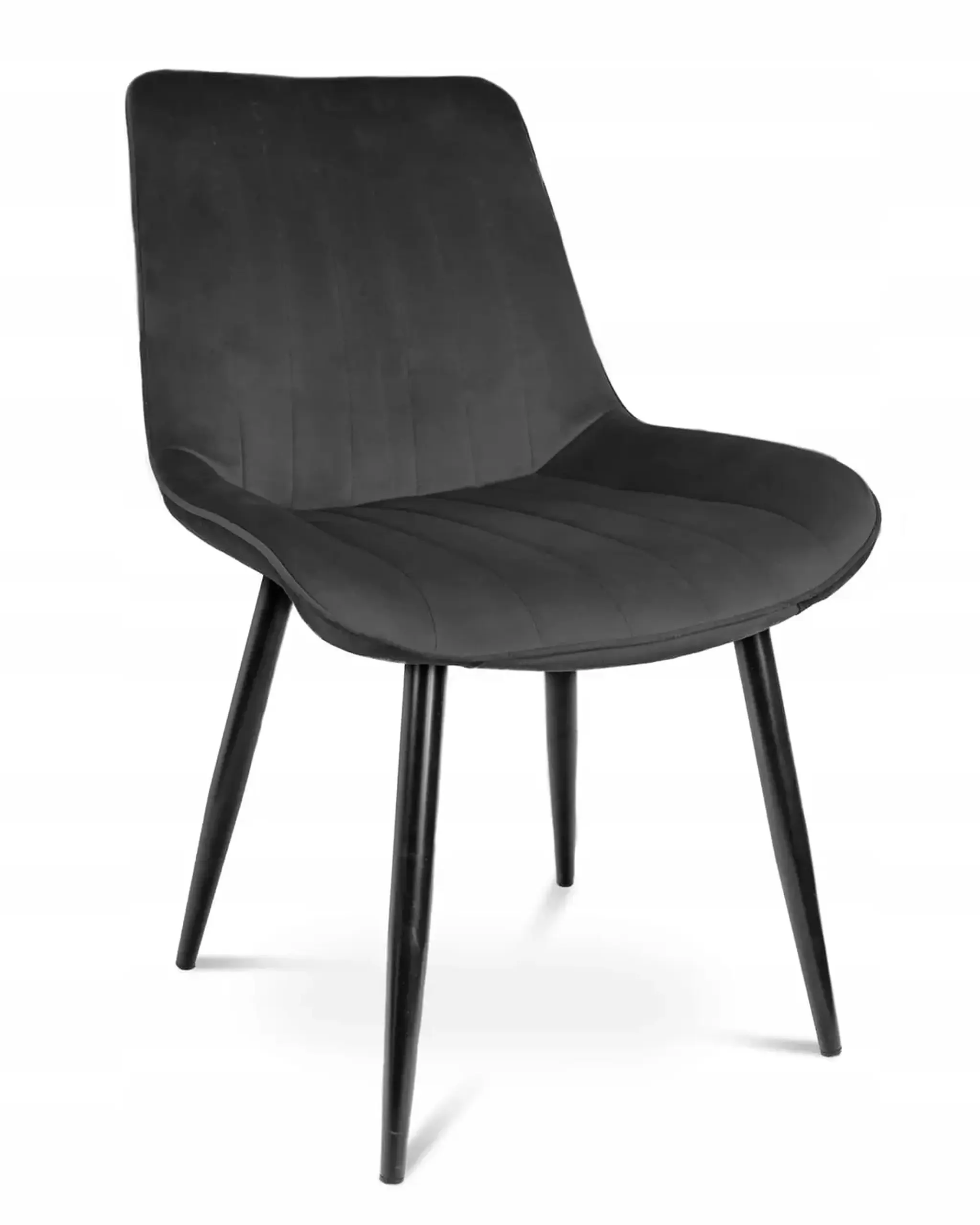 Scaun de bucatarie/living, Jumi VIVA,catifea, Negru