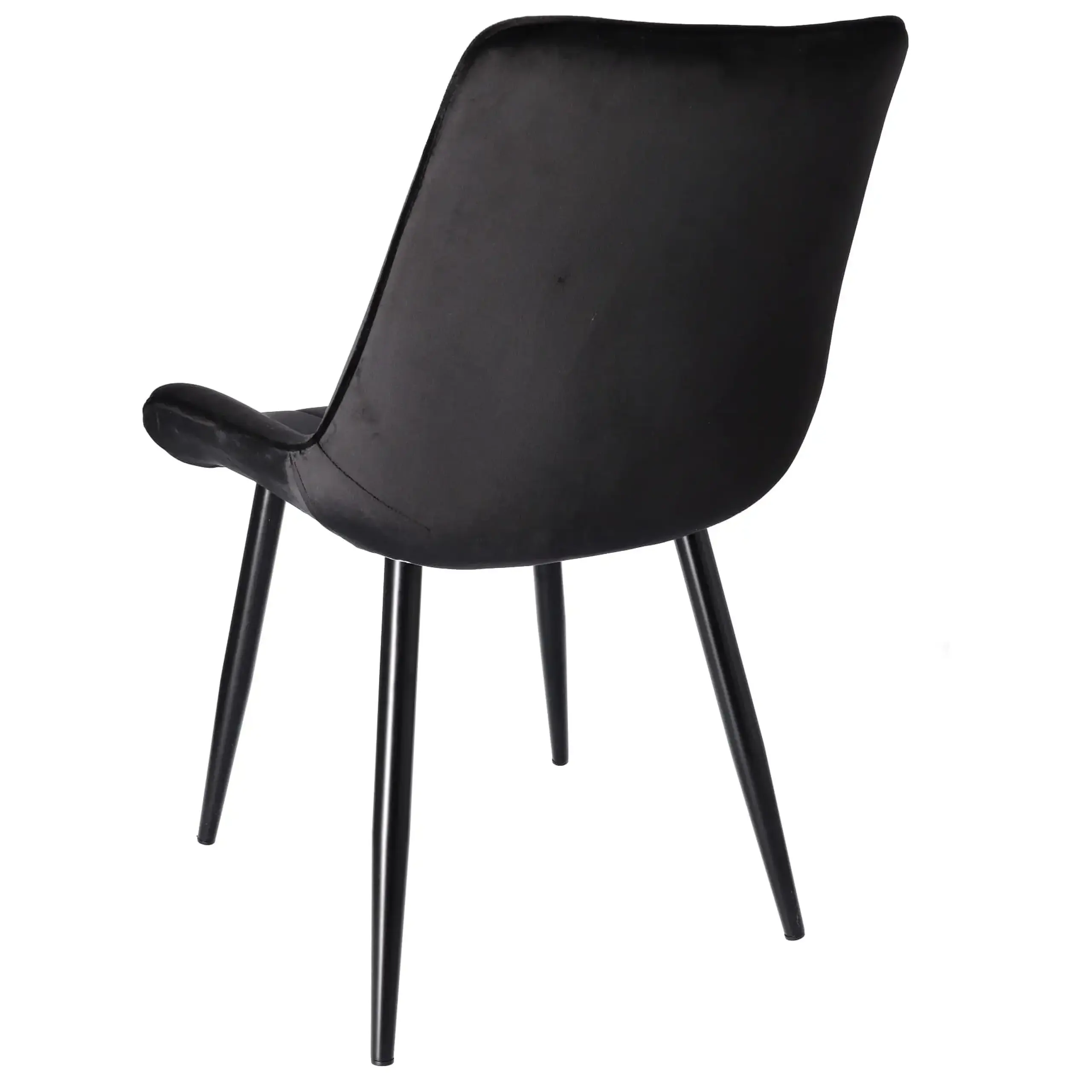 Scaun de bucatarie/living, Jumi VIVA,catifea, Negru