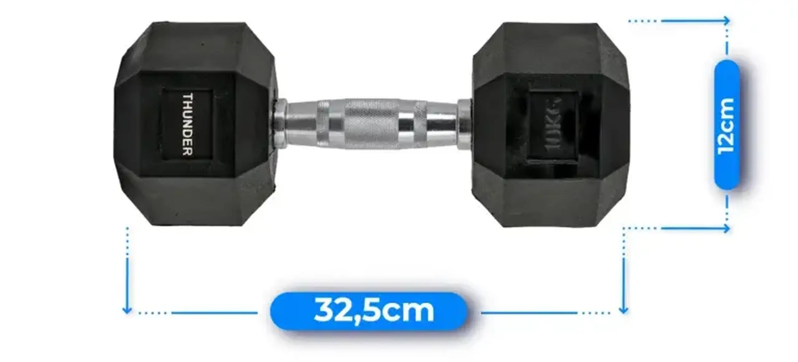 Gantera HEXAGONAL DUMBBELLS Thunder 10KG