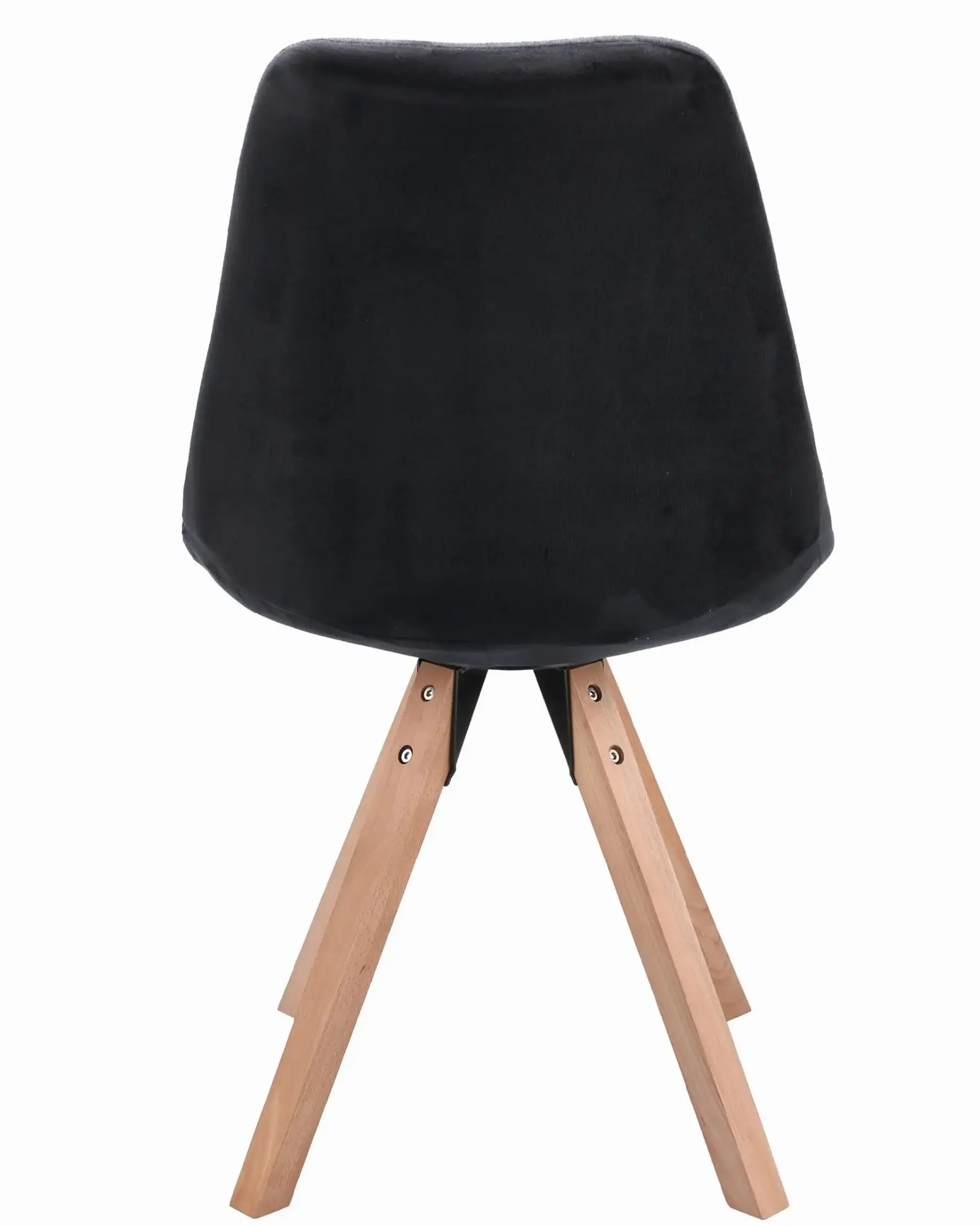 Scaun bucatarie/living, Jumi, Saida, catifea, lemn, 49x52x83 cm, Negru