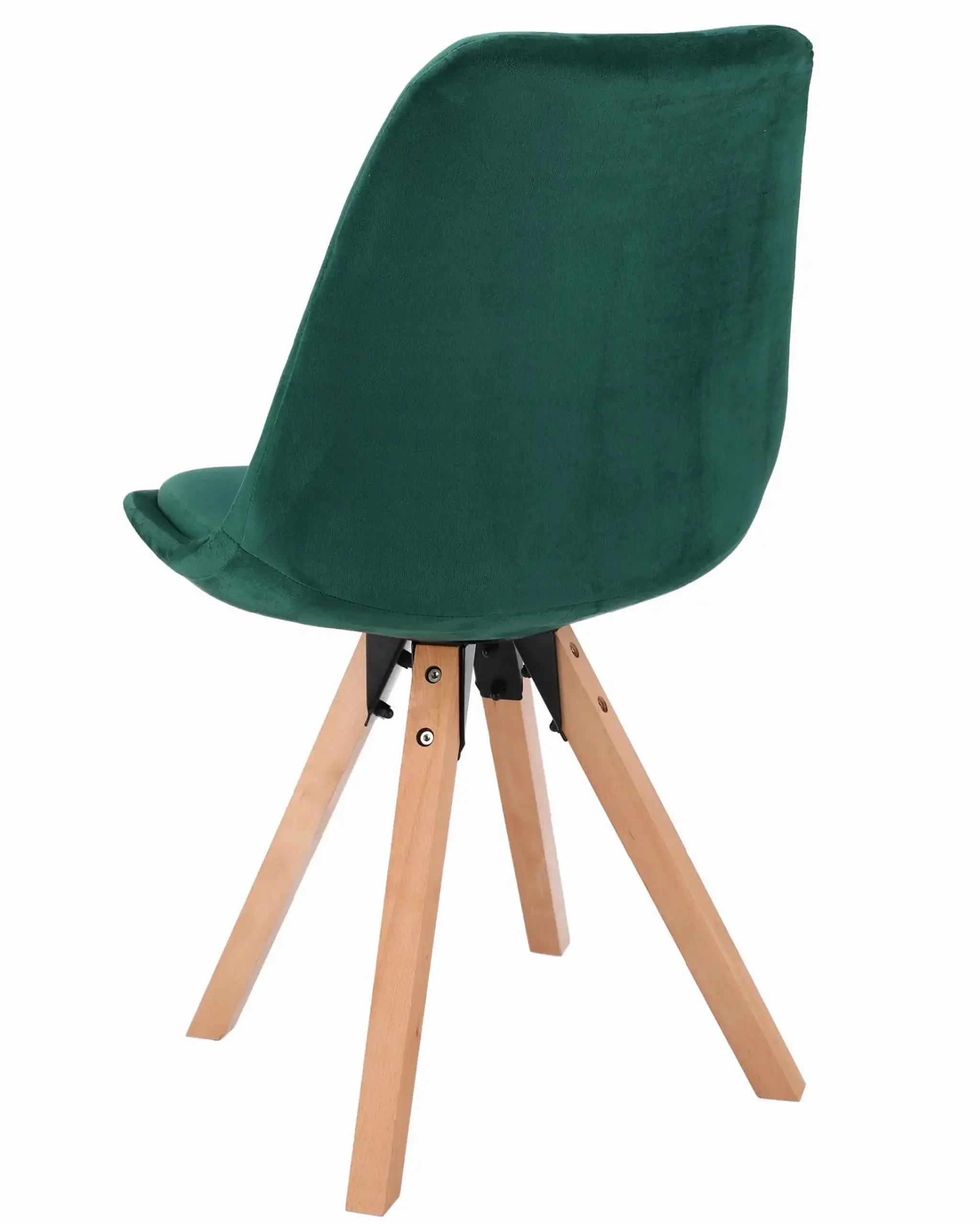Scaun bucatarie/living, Jumi, Saida, catifea, lemn, 49x52x83 cm, Verde