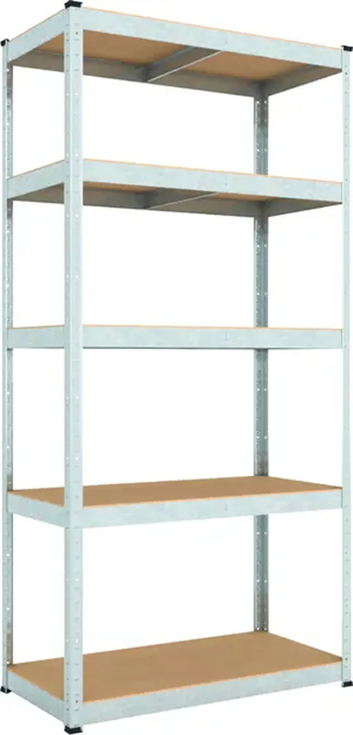 Raft metalic de depozitare Nex Budget 2000x1000x450 mm, 5 rafturi MDF, galvanizat