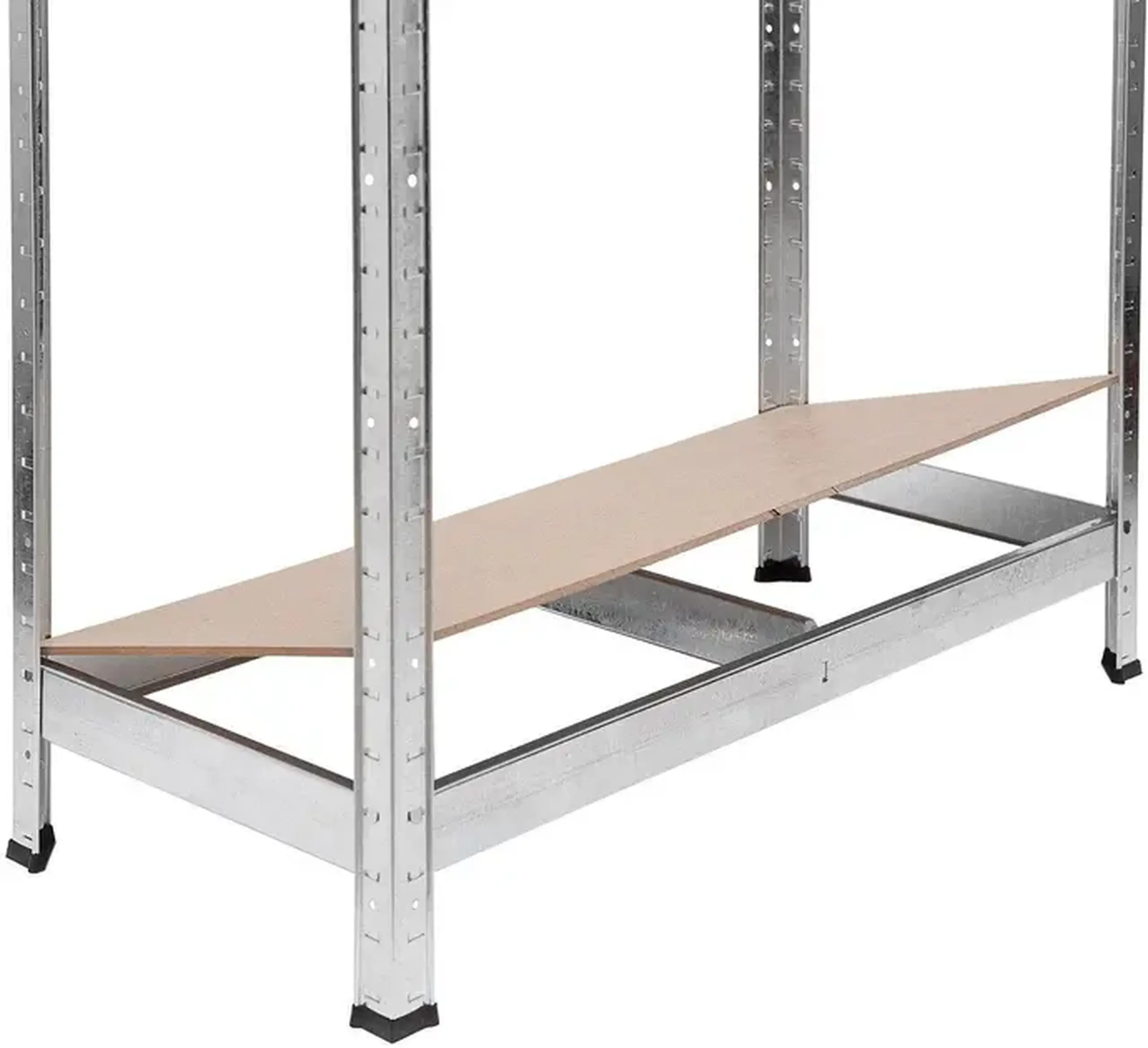 Raft metalic de depozitare Nex Budget 2000x1000x450 mm, 5 rafturi MDF, galvanizat