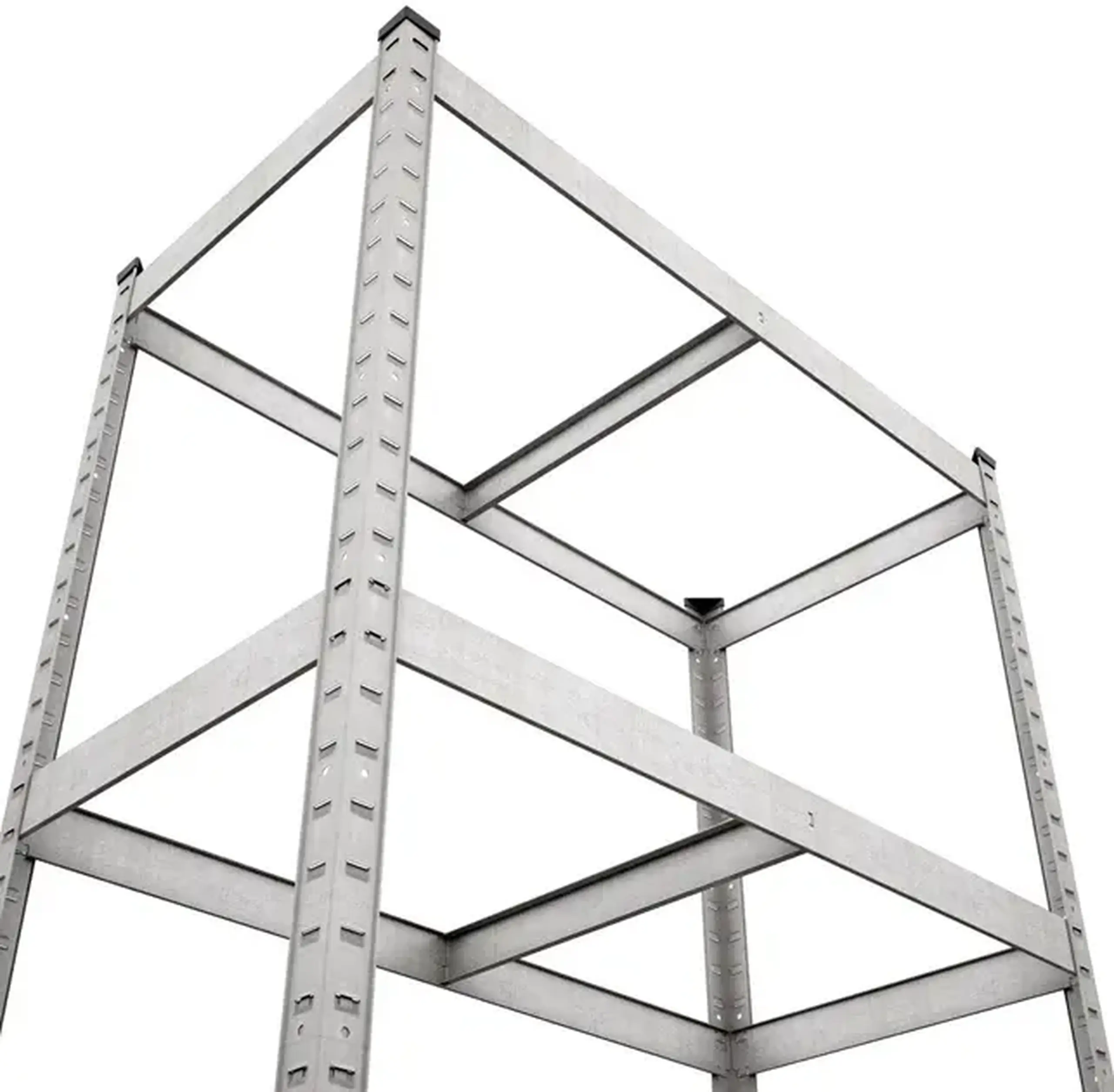 Raft metalic de depozitare Nex Budget 2000x1000x450 mm, 5 rafturi MDF, galvanizat