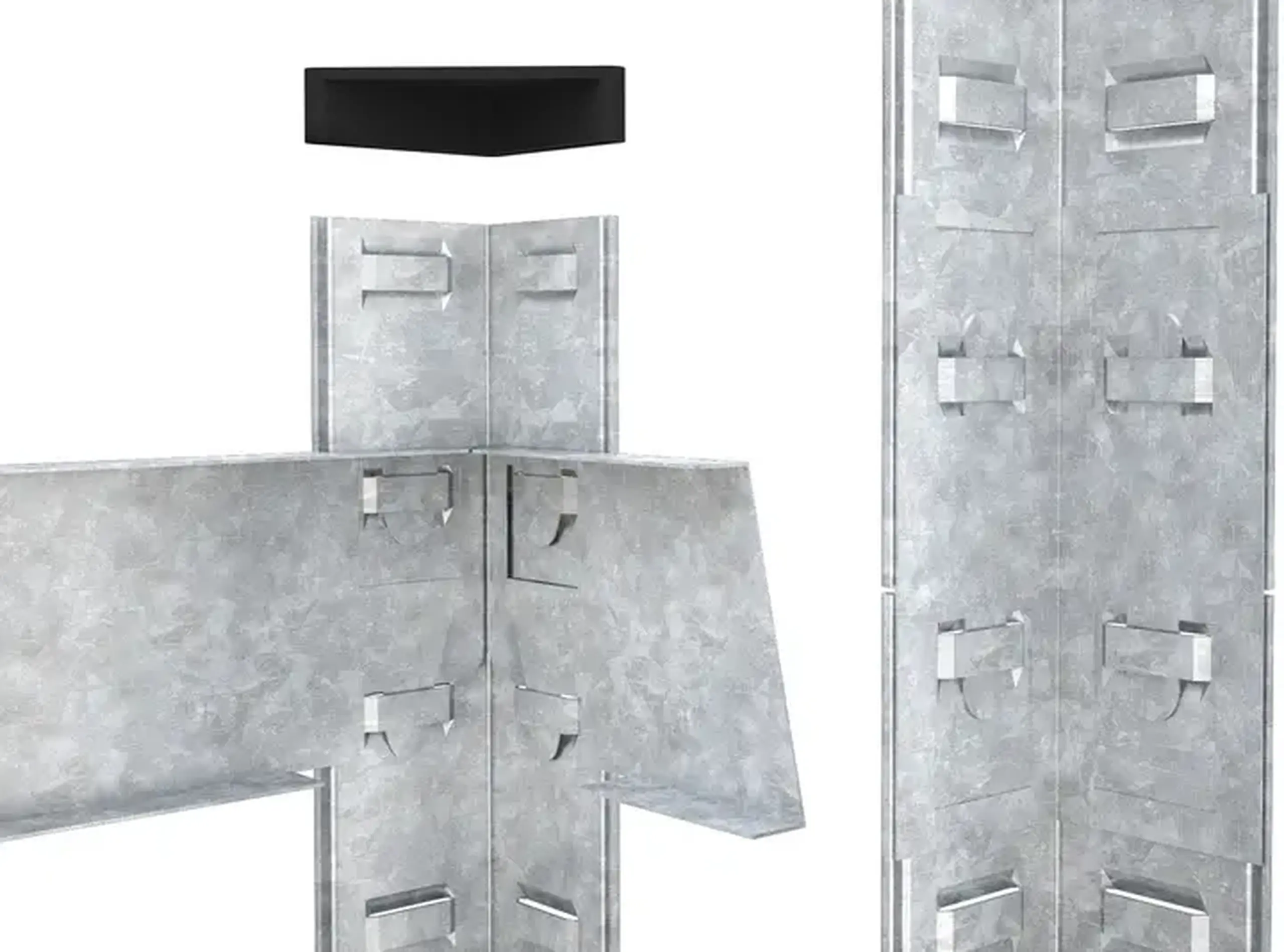 Raft metalic de depozitare Nex Budget 2000x1000x450 mm, 5 rafturi MDF, galvanizat