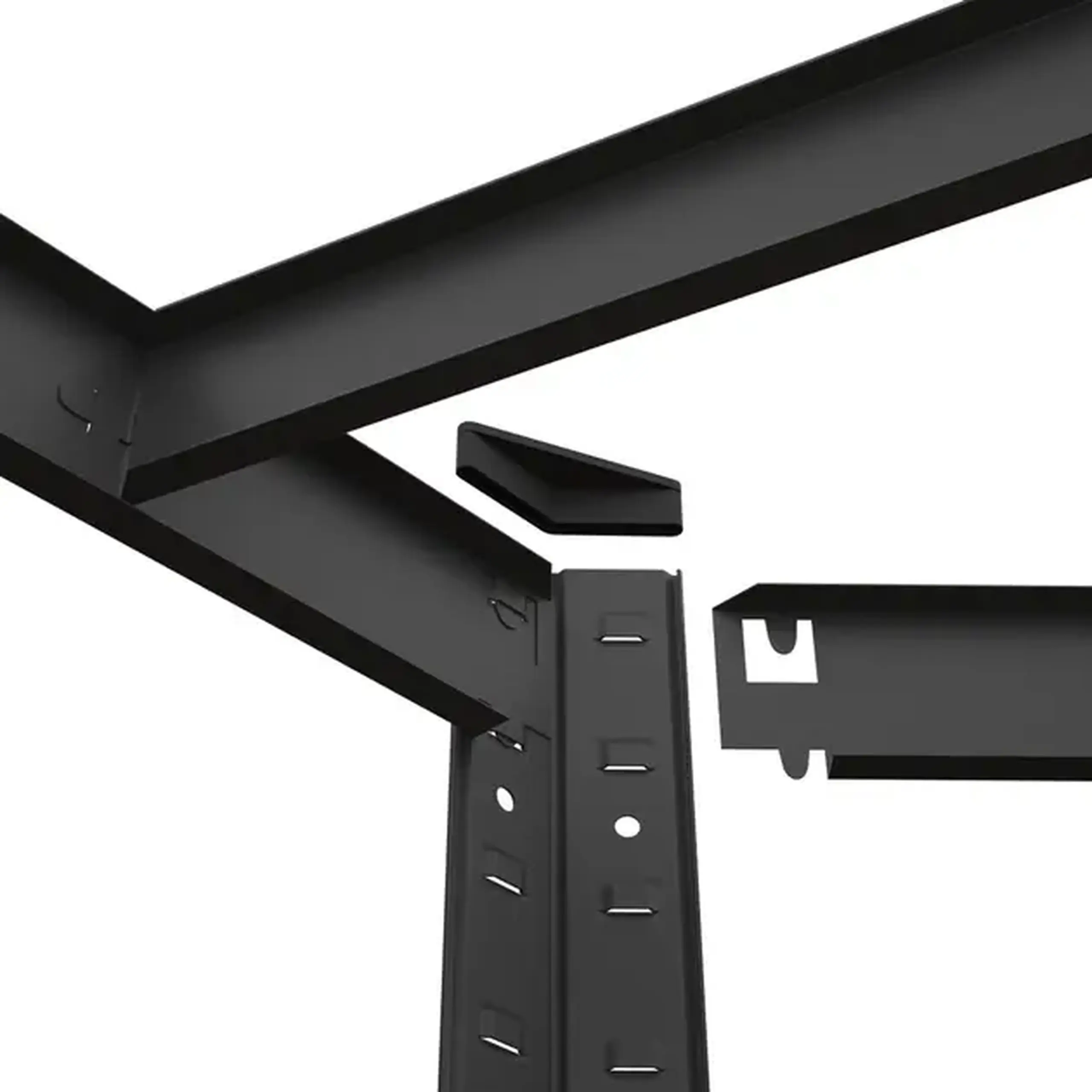 Raft metalic de depozitare Nex Budget 1800x900x400x705 mm, 5 rafturi MDF, colț, Antracit
