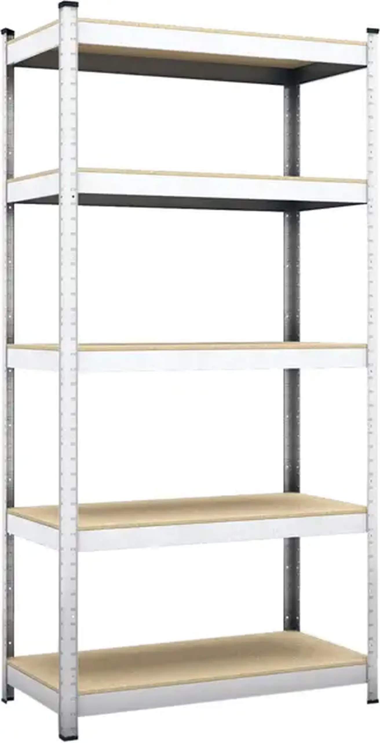 Raft metalic de depozitare Nex Budget 1800x700x300 mm, 5 rafturi MDF, galvanizat