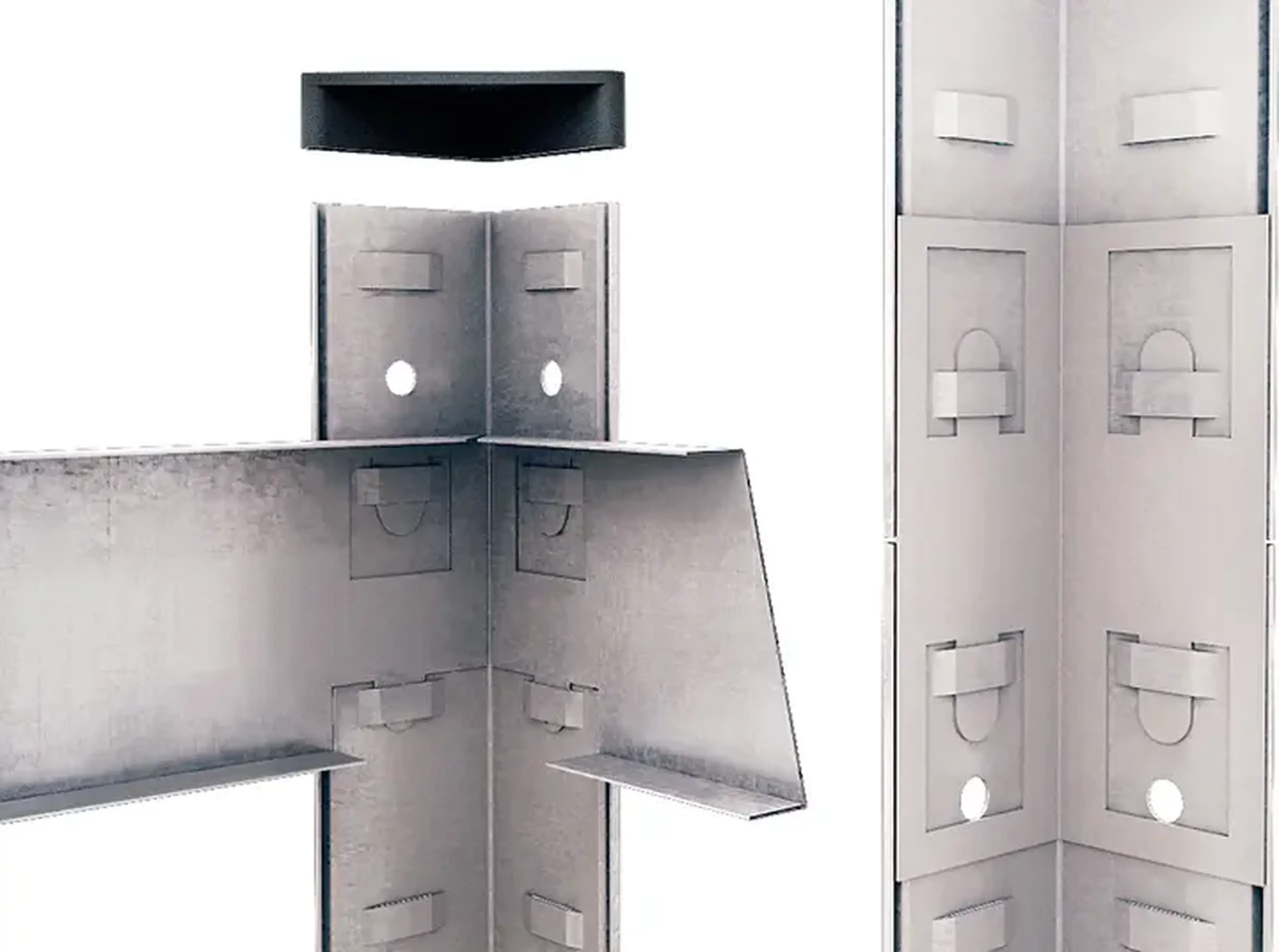 Raft metalic de depozitare Nex Budget 1800x700x300 mm, 5 rafturi MDF, galvanizat
