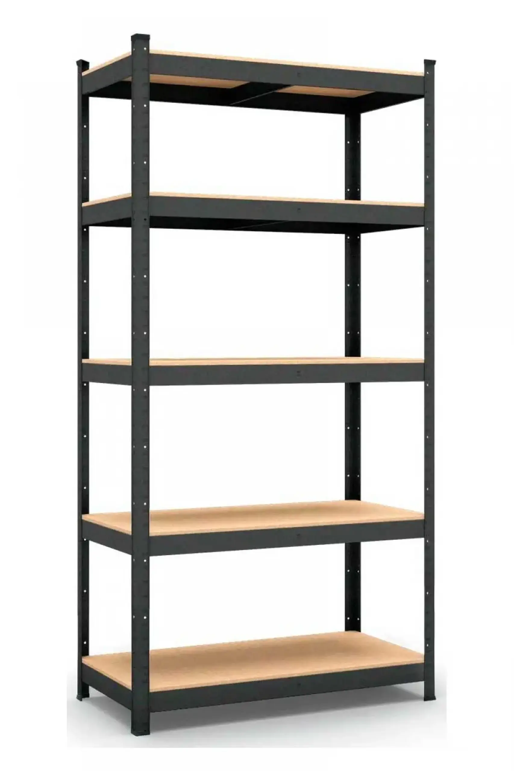 Raft metalic de depozitare Nex Budget 2000x1000x400 mm, 5 rafturi MDF, antracit