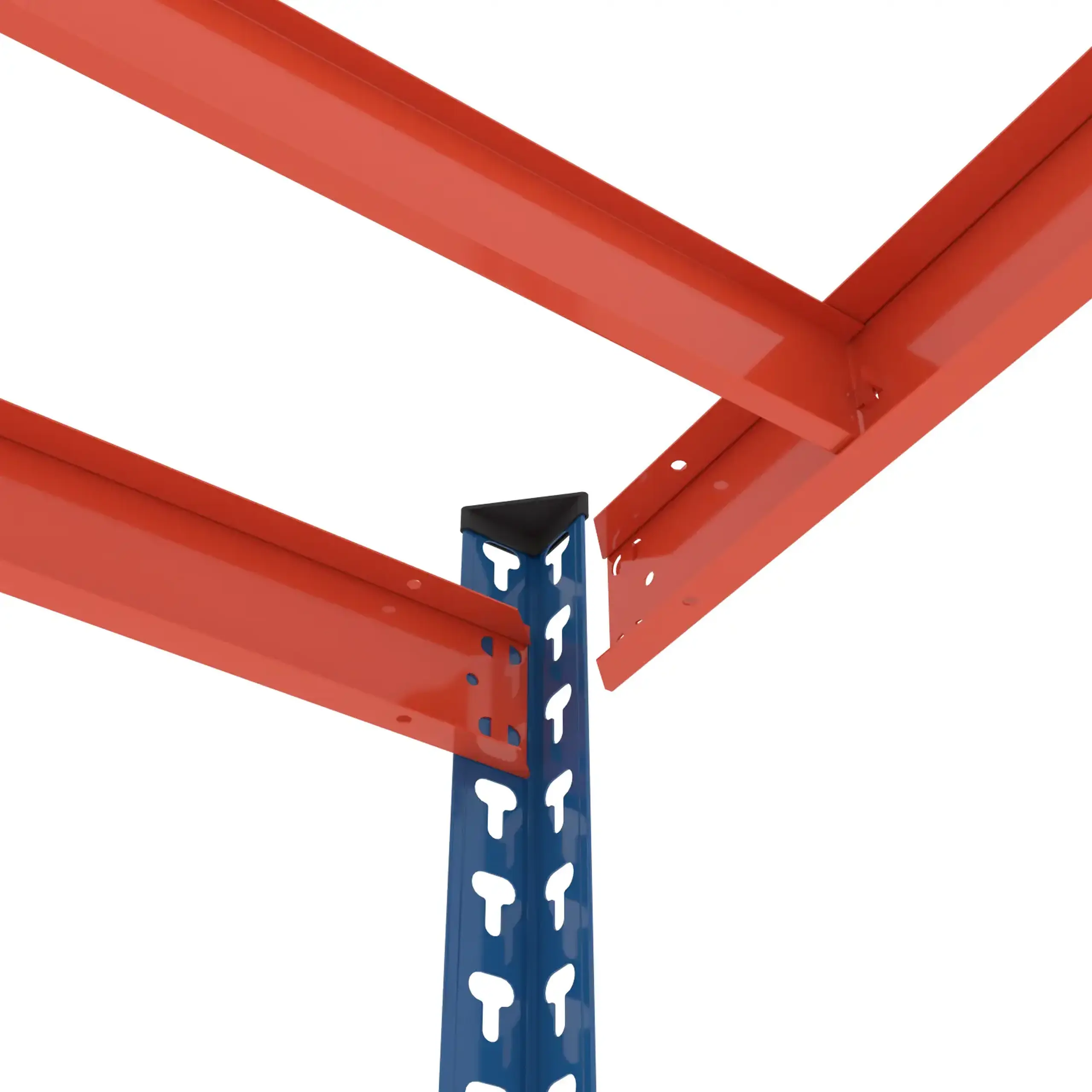 Raft metalic de depozitare Nex Titan 1800x1400x600 mm, 4 rafturi MDF, Blue/Orange