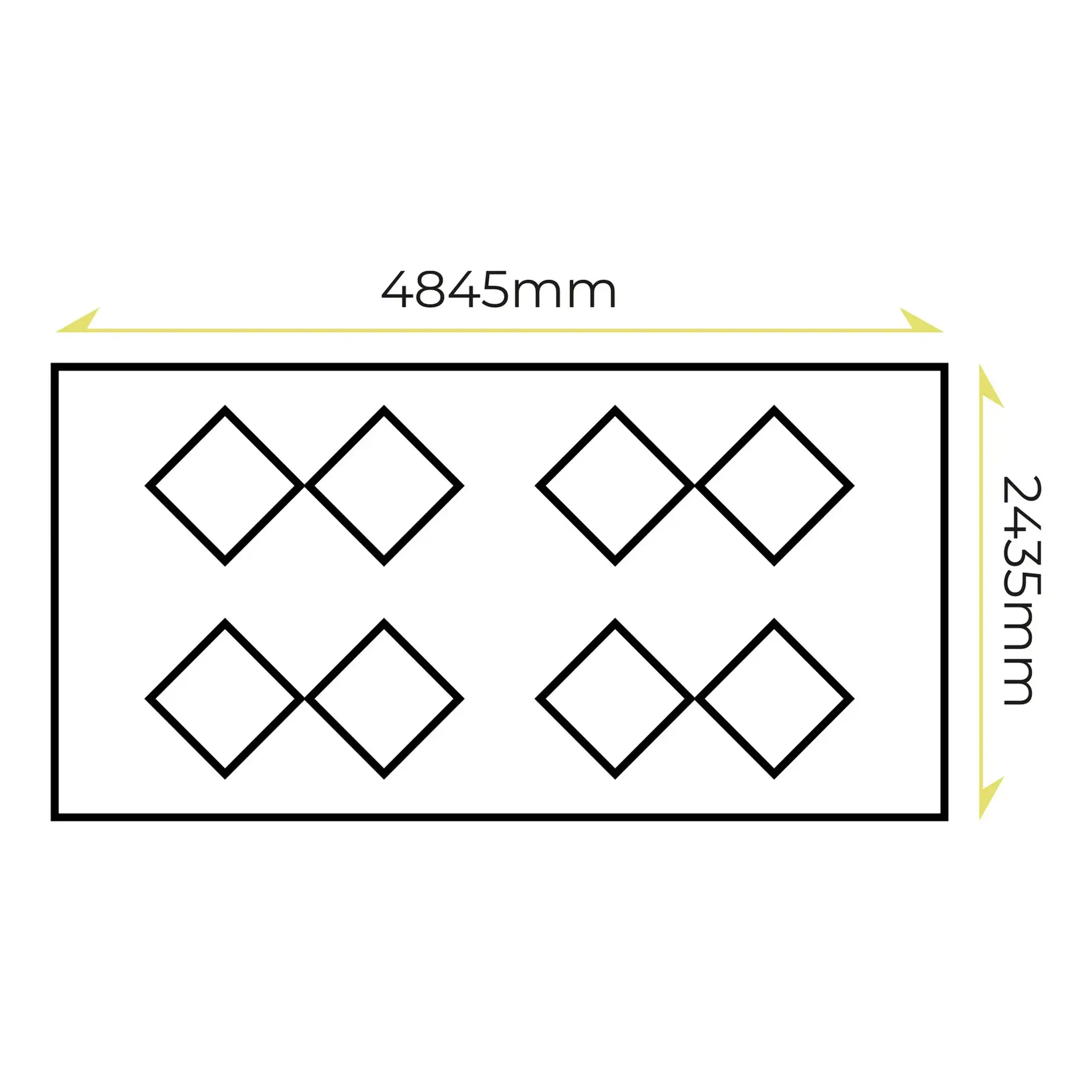 Sistem de iluminat modular LumiON LO-6 (484,5×243,5 cm) Lumina Alb
