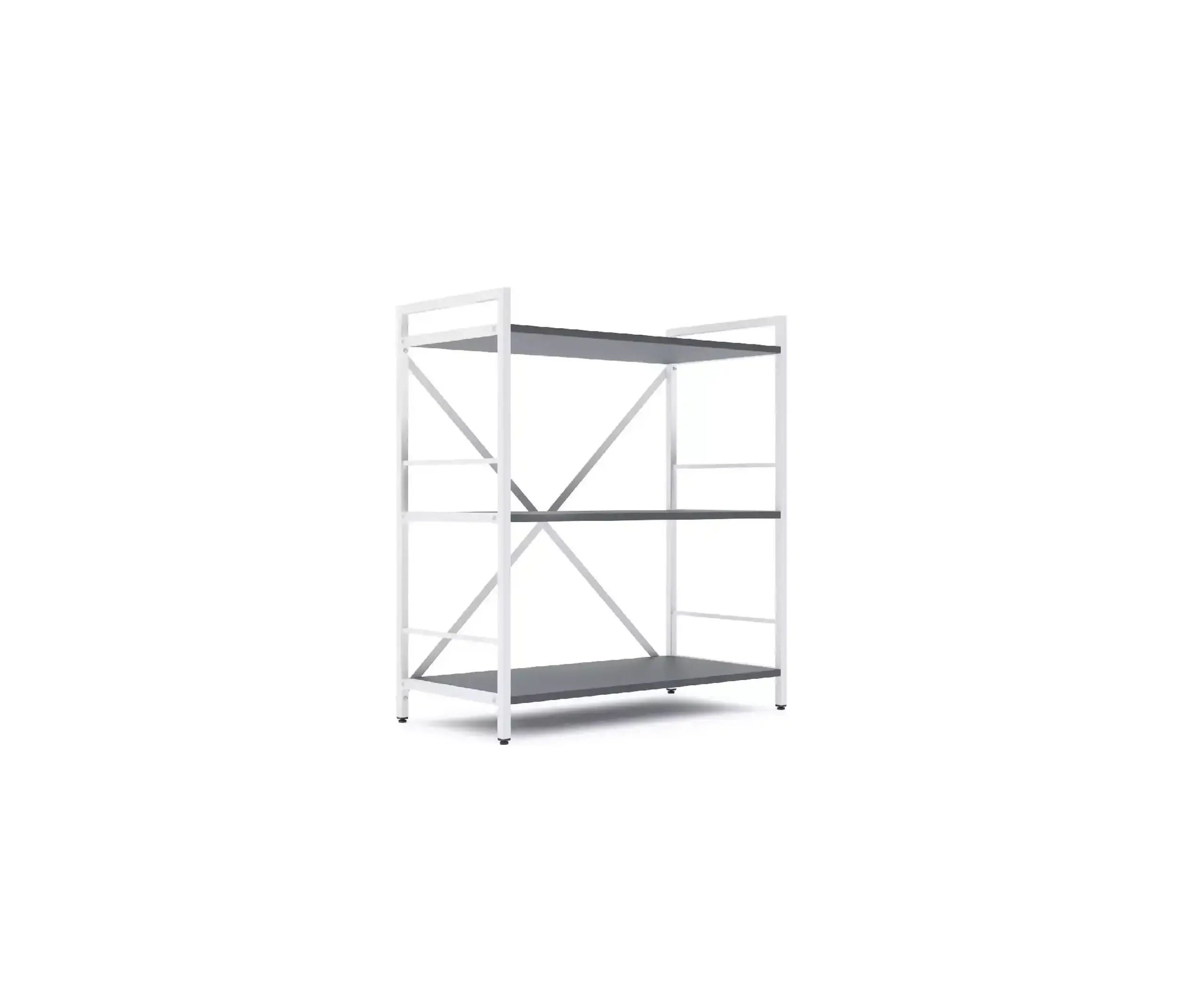Raft metalic Nex Loft 900x800x400 mm, 3 rafturi, PAL, White/ Anthracite