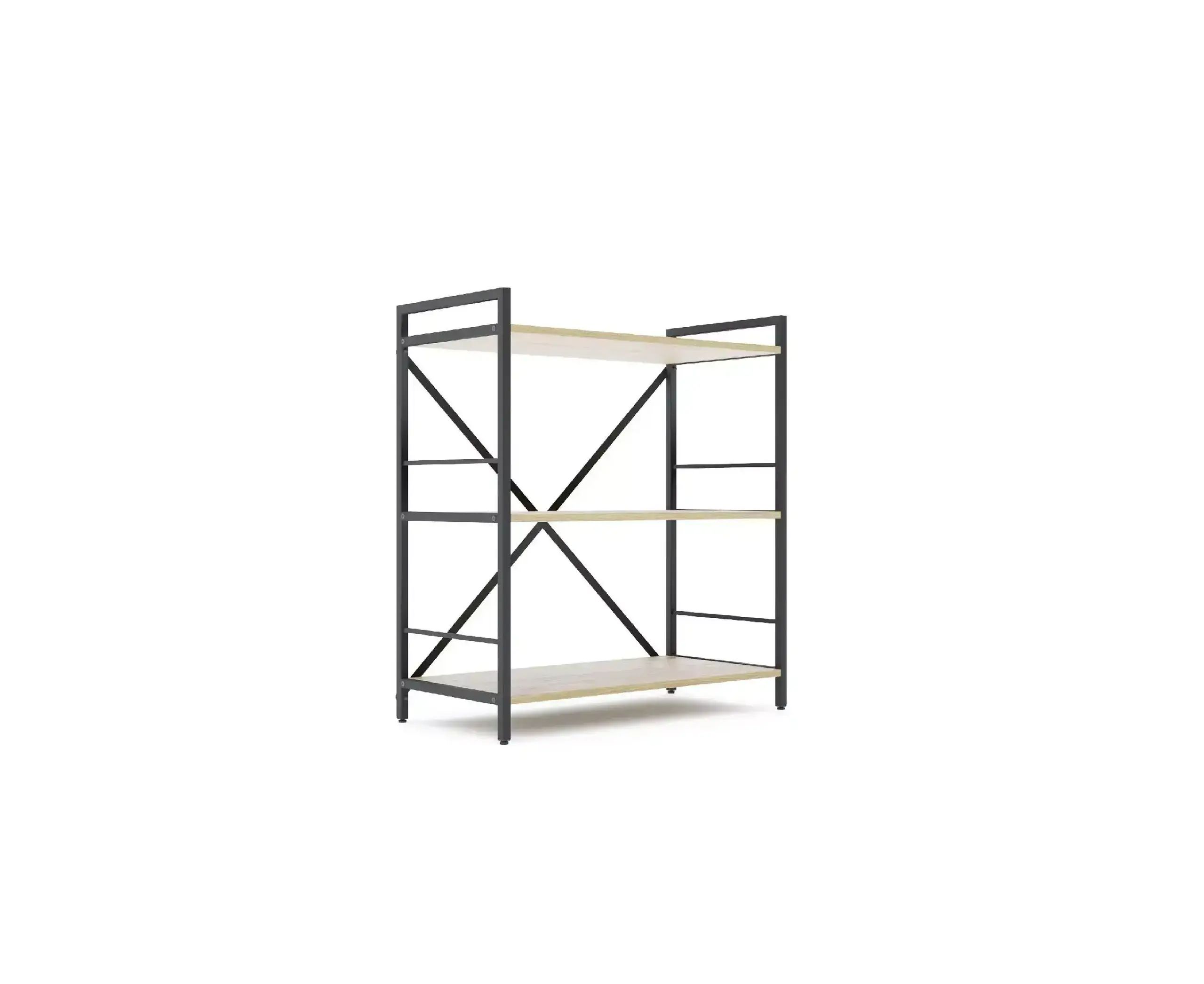Raft metalic Nex Loft 900x800x400 mm, 3 rafturi, PAL, Anthracite/ Oak Artisan