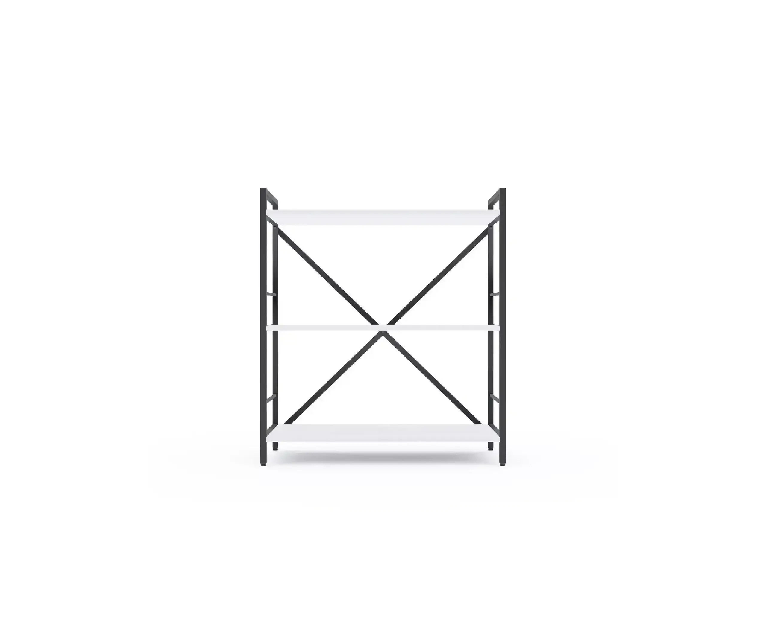 Raft metalic Nex Loft 900x800x400 mm, 3 rafturi, PAL, Anthracite/ White snow