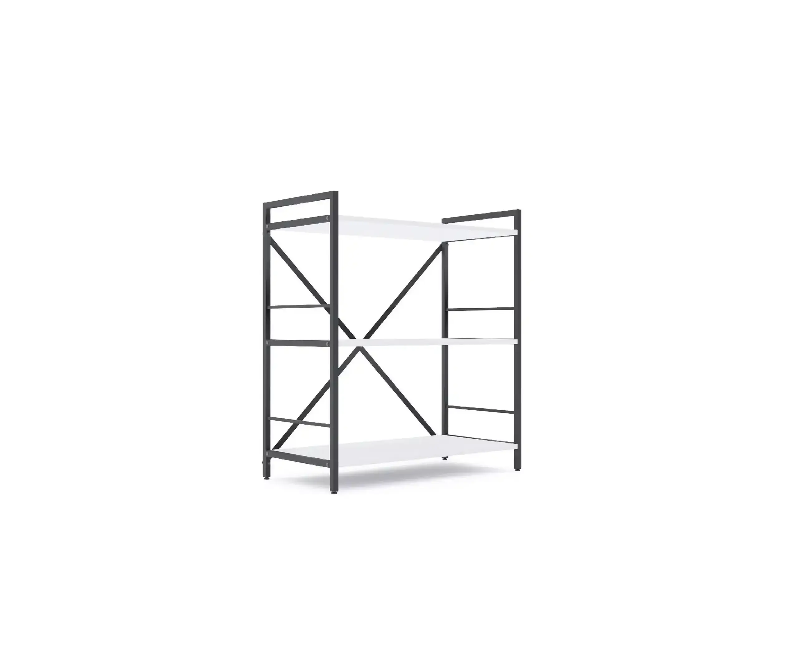 Raft metalic Nex Loft 900x800x400 mm, 3 rafturi, PAL, Anthracite/ White snow