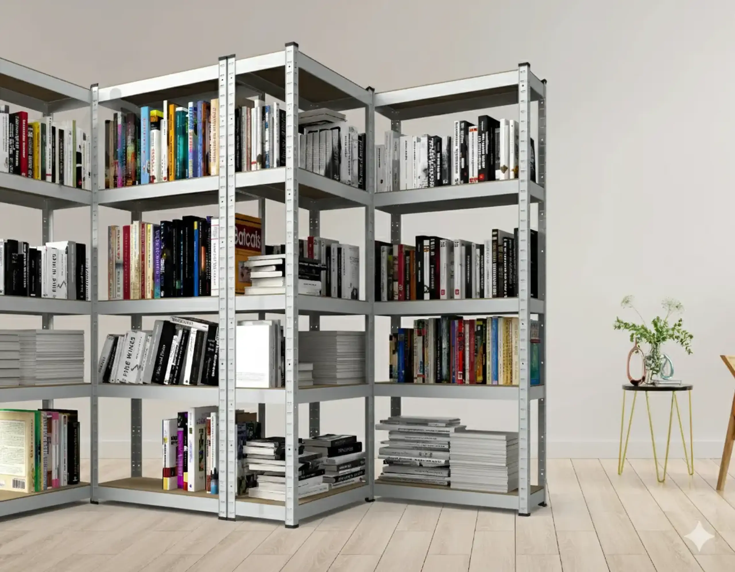Raft metalic de depozitare Nex Standard 1800x900x500mm, 5 rafturi, MDF, galvanizat
