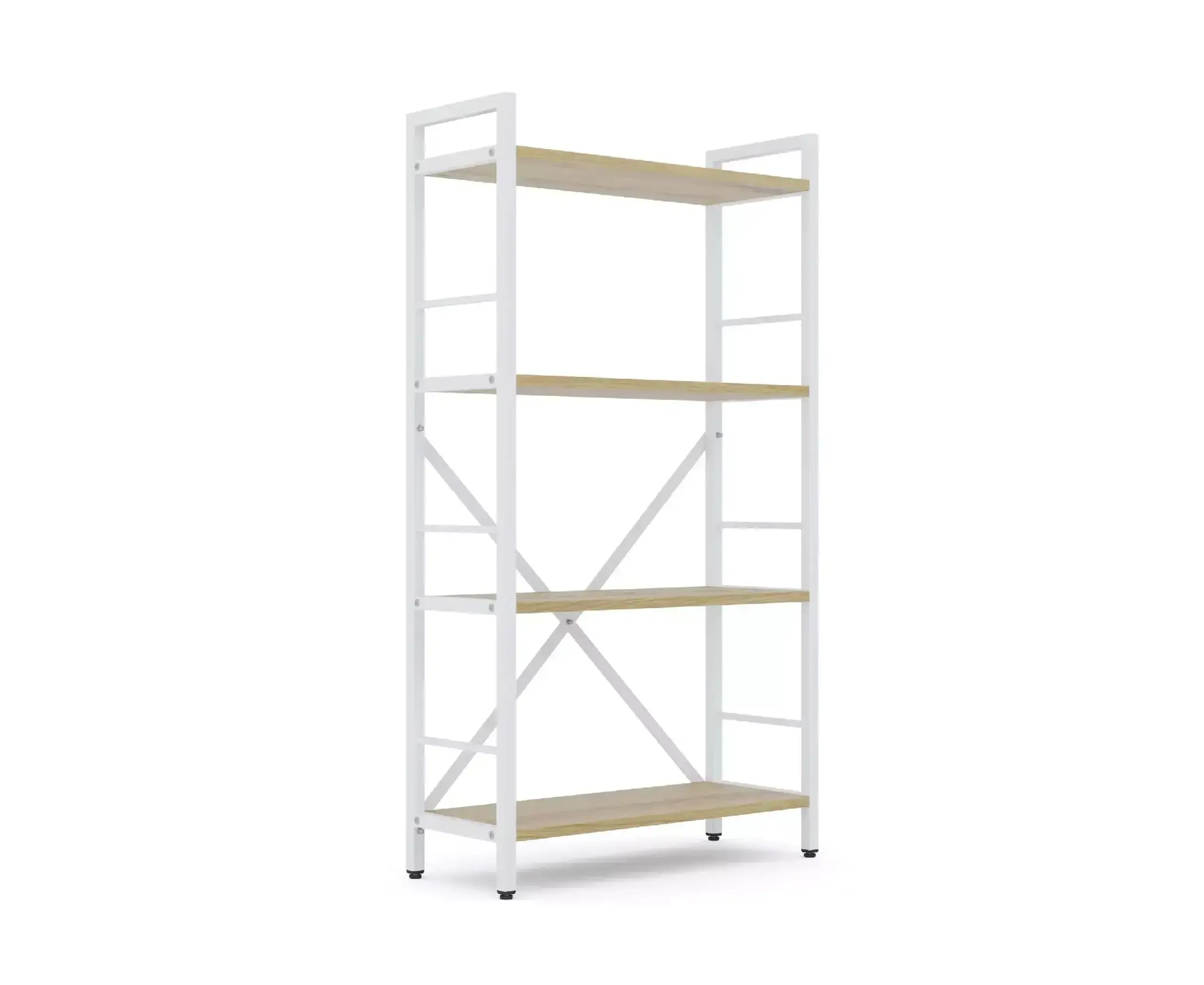 Raft metalic Nex Loft 1100x600x240 mm, 4 rafturi, PAL, White/ Oak Artisan