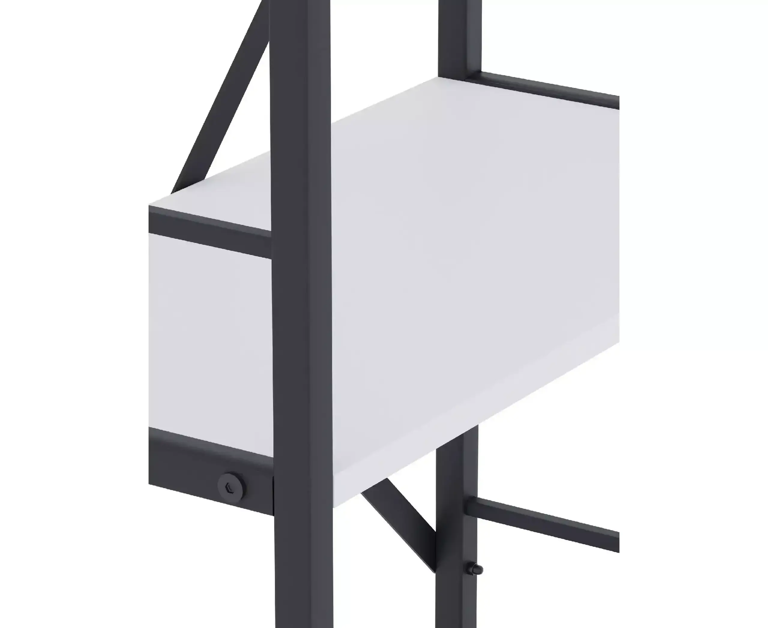 Raft metalic Nex Loft 1100x600x240 mm, 4 rafturi, PAL, Anthracite/ White snow