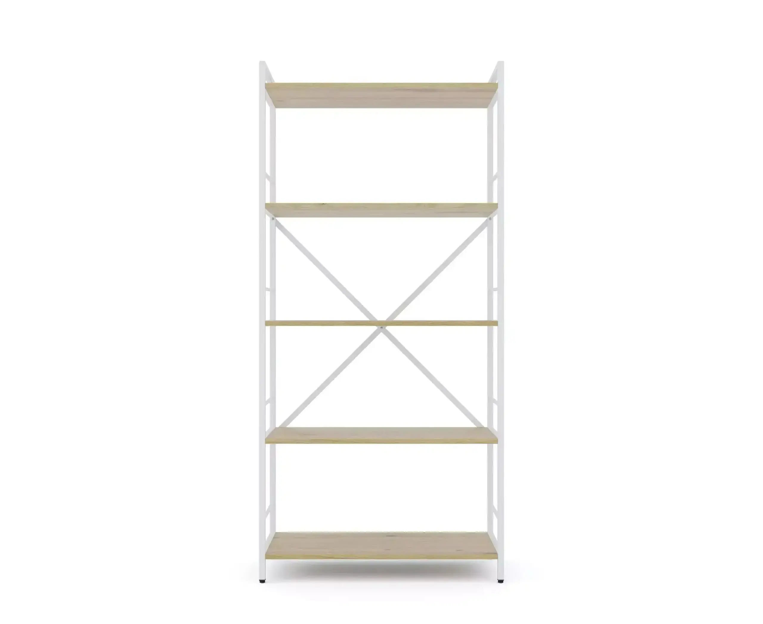 Raft metalic Nex Loft 1700x800x350 mm, 5 rafturi, PAL, White/ Oak Artisan