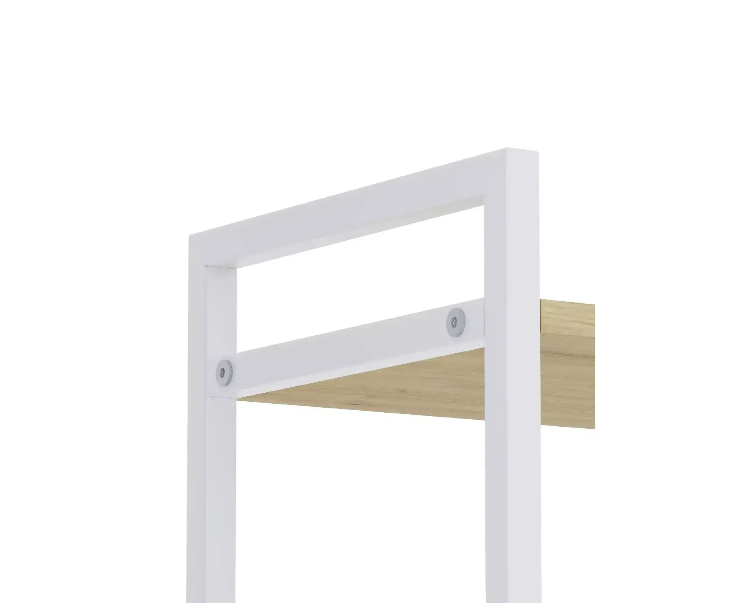 Raft metalic Nex Loft 1700x800x350 mm, 5 rafturi, PAL, White/ Oak Artisan