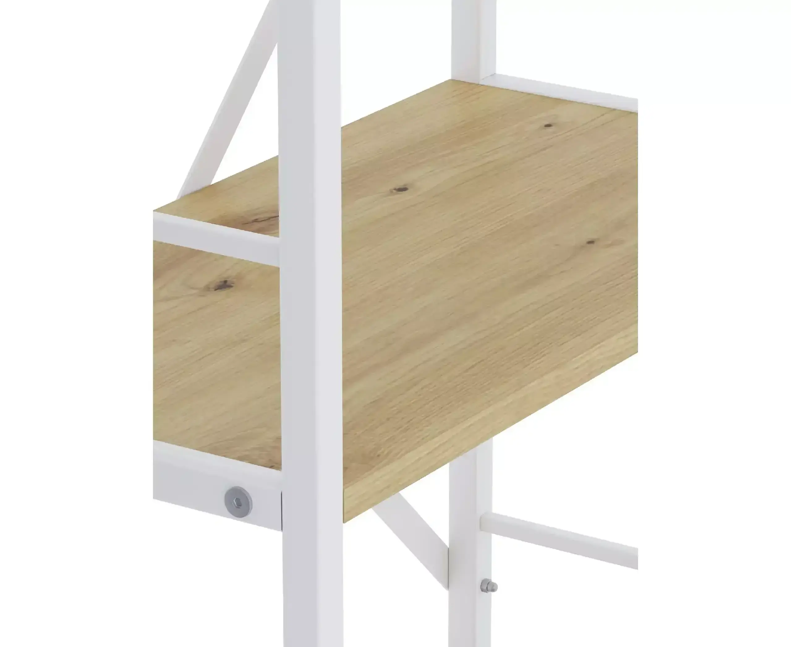 Raft metalic Nex Loft 1700x800x350 mm, 5 rafturi, PAL, White/ Oak Artisan