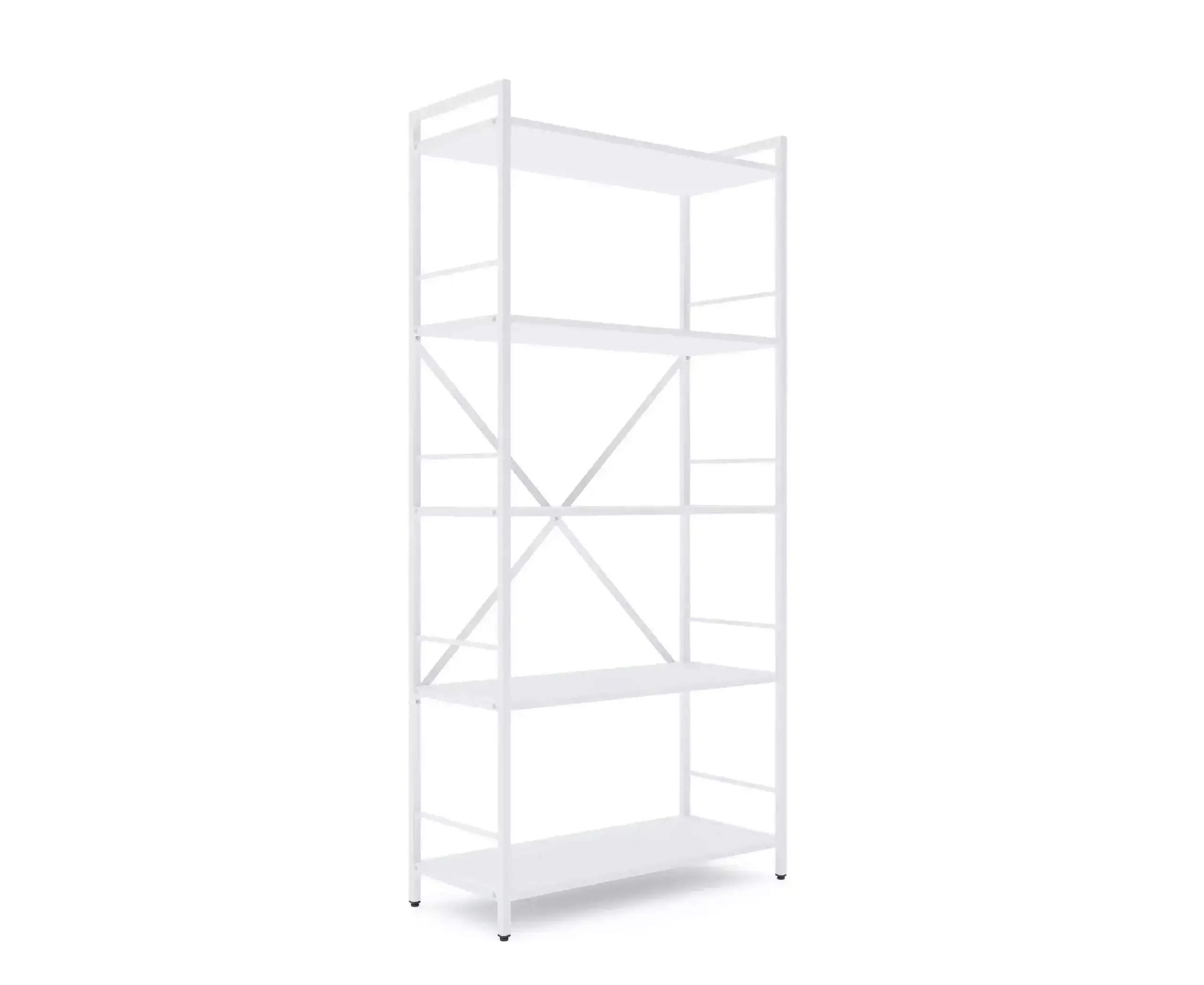 Raft metalic Nex Loft 1700x800x350 mm, 5 rafturi, PAL, White/ White snow