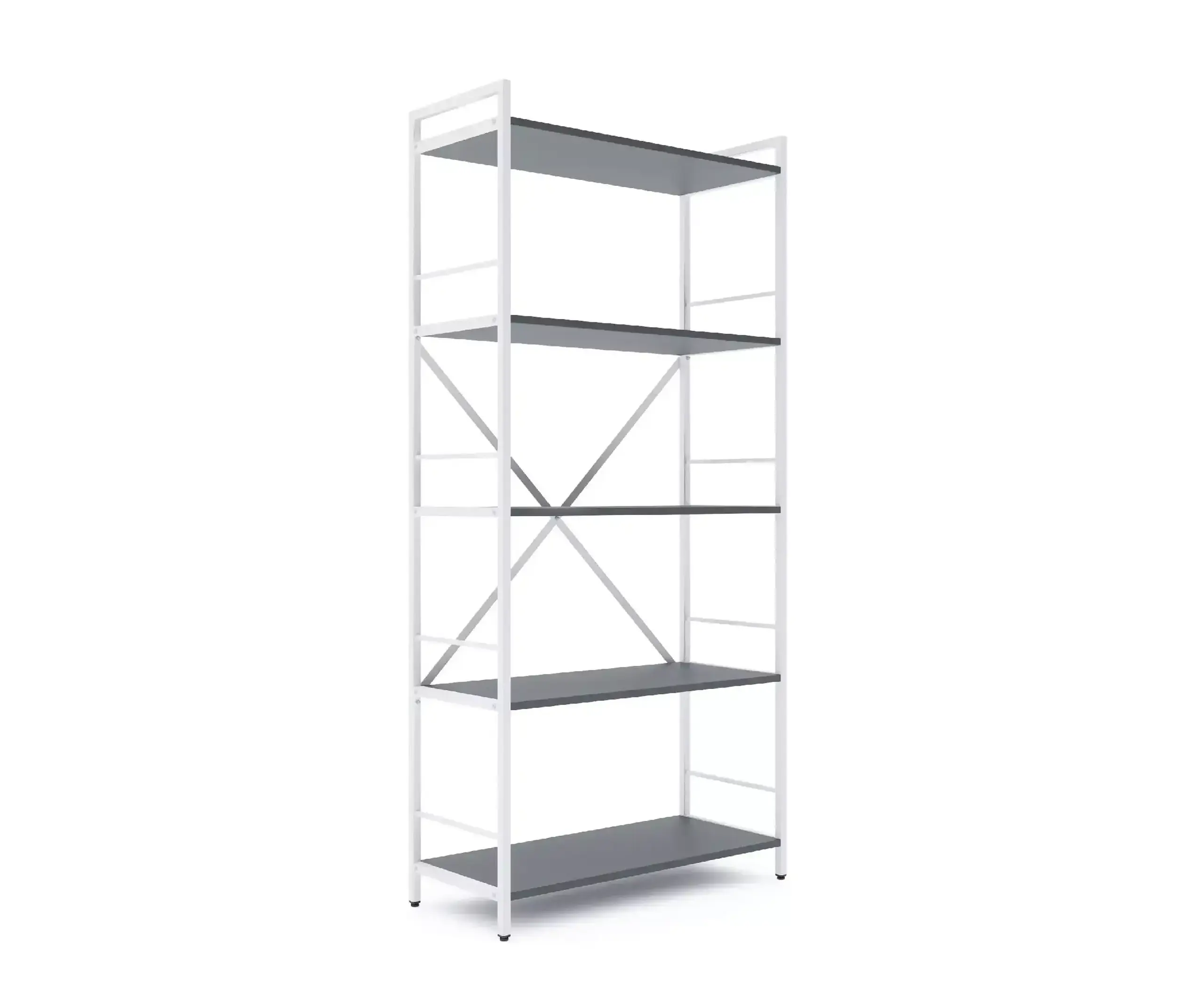 Raft metalic Nex Loft 1700x800x350 mm, 5 rafturi, PAL, White/ Anthracite