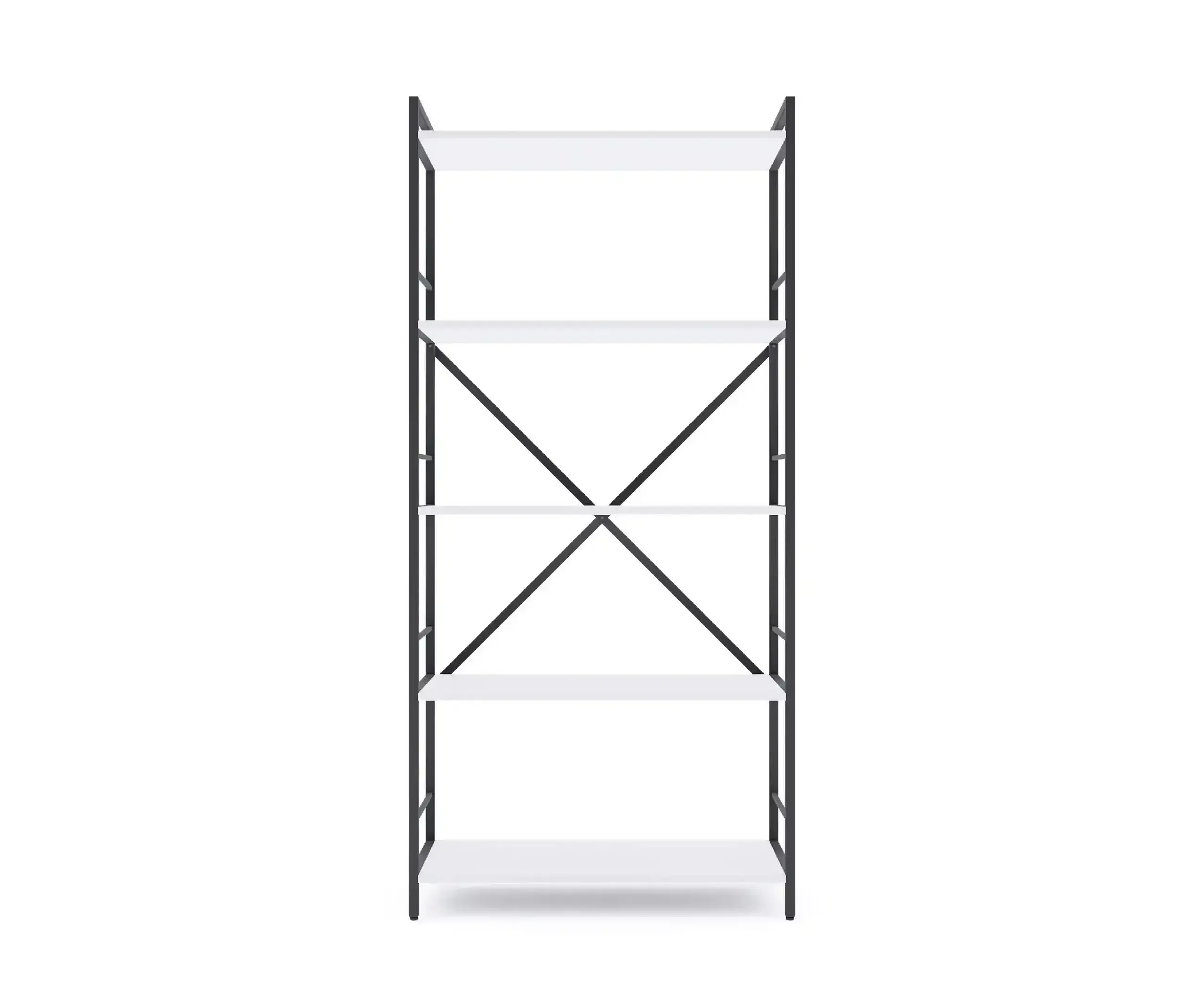 Raft metalic Nex Loft 1700x800x350 mm, 5 rafturi, PAL, Anthracite/ White snow
