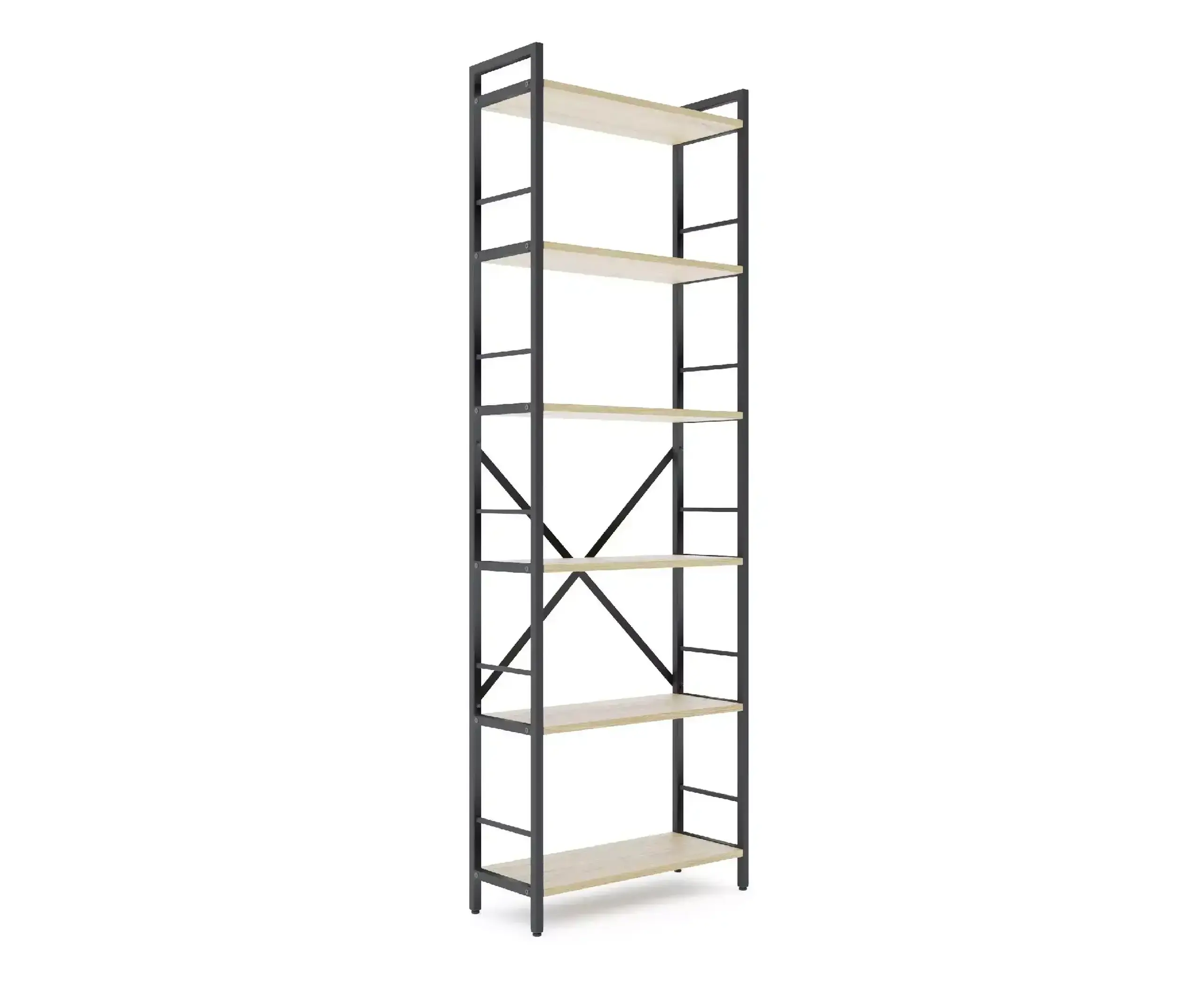 Raft metalic Nex Loft 1800x600x240 mm, 6 rafturi, PAL, Anthracite/ Oak Artisan