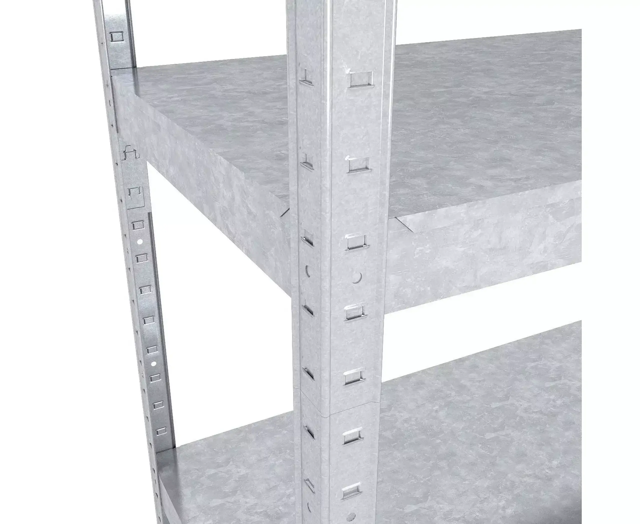 Raft metalic de depozitare Nex Budget 1600x800x300 mm, 4 rafturi metal, galvanizat