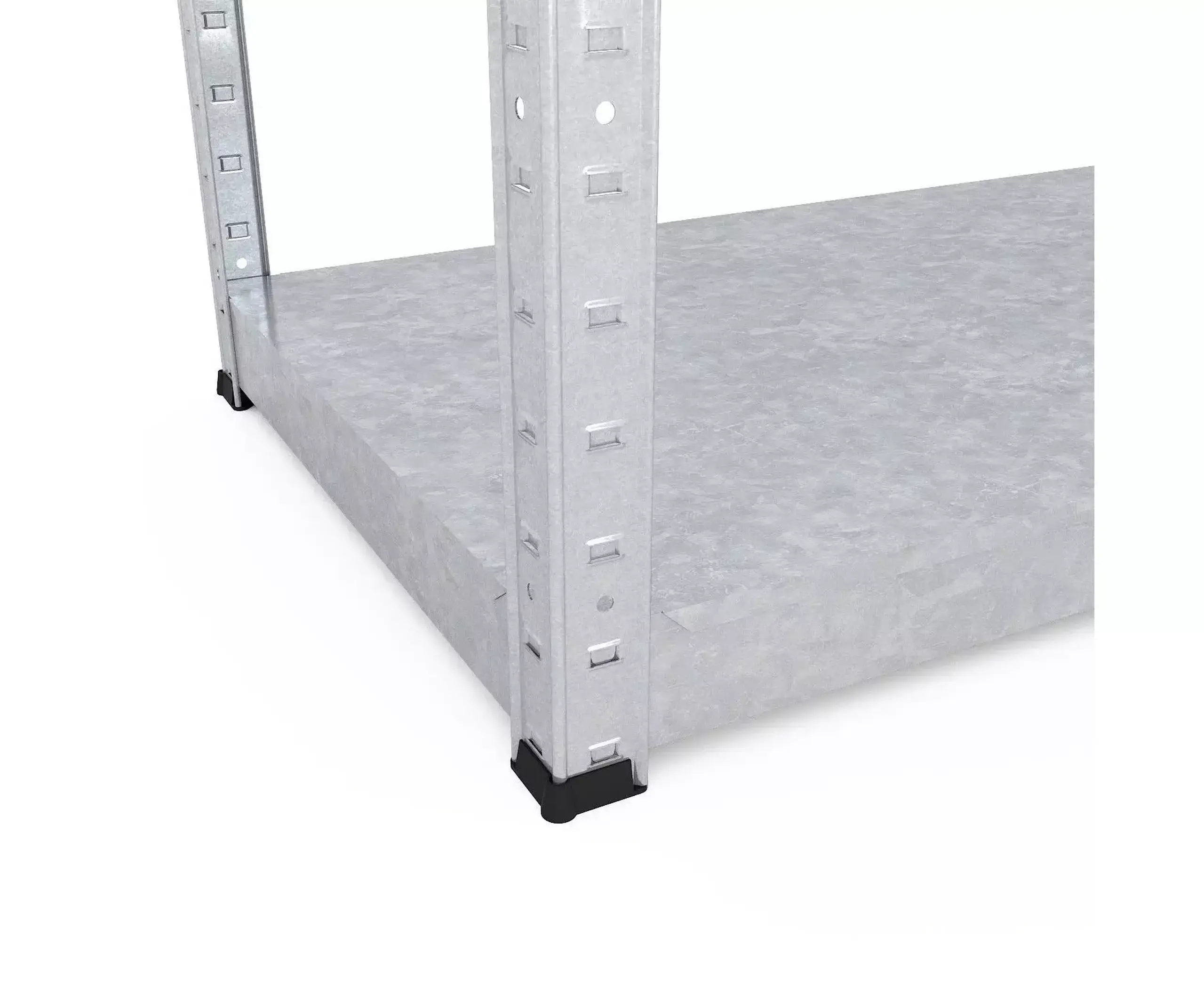 Raft metalic de depozitare Nex Budget 1600x800x300 mm, 4 rafturi metal, galvanizat