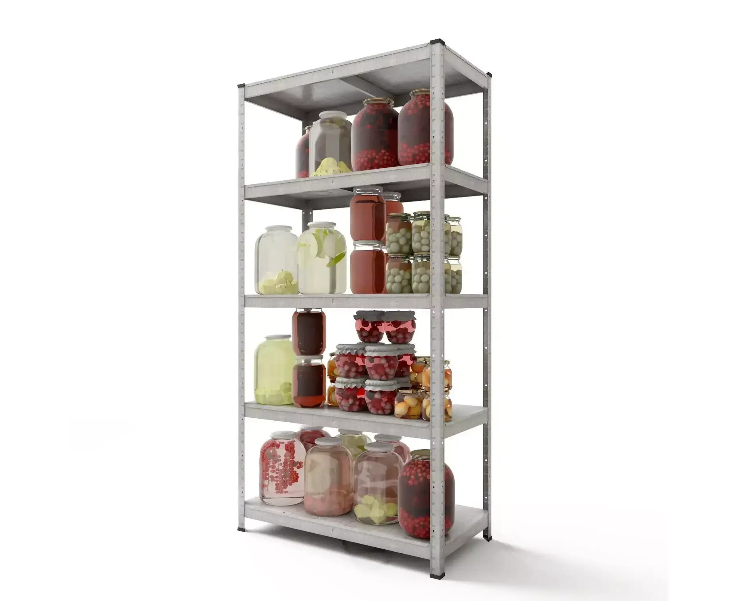 Raft metalic de depozitare Nex Standard 1800x900x400mm, 5 rafturi, metal, galvanizat