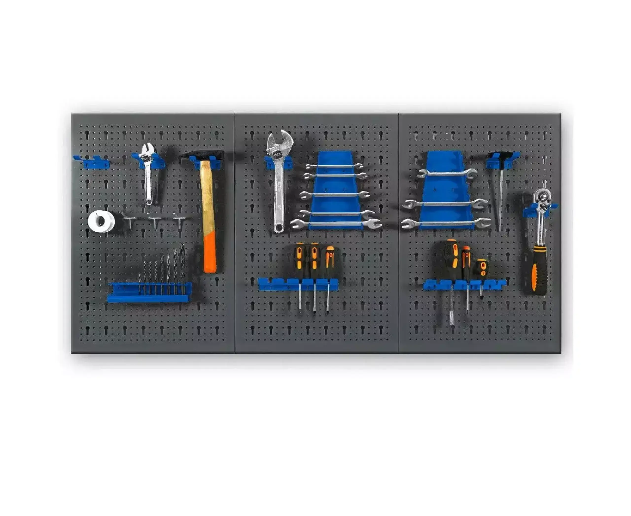 Panou metalic perforat pentru unelte NEX 1215x575x15 mm, Antracit