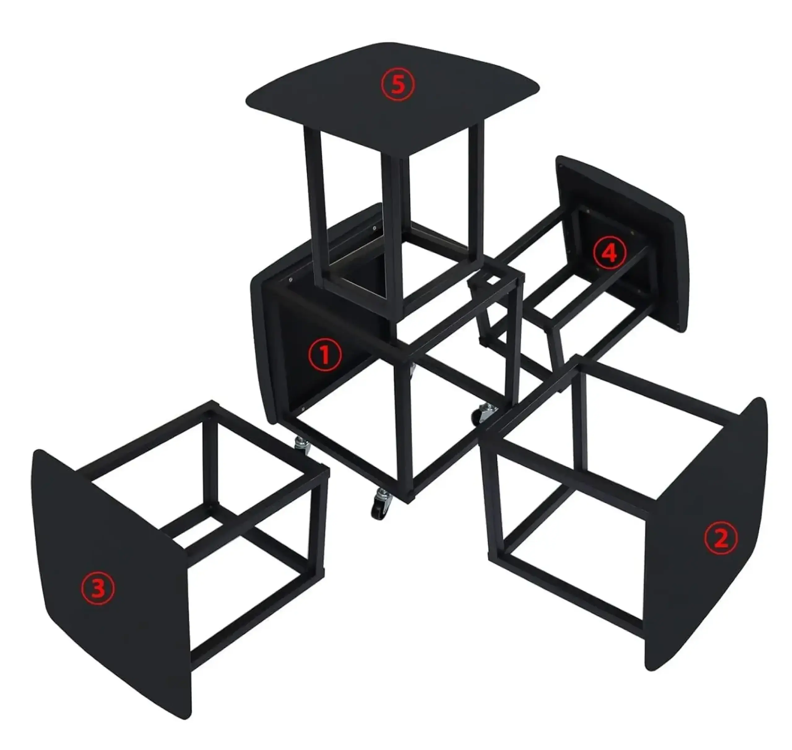 Cub Transformer 5 scaune in 1 Nex Home N38, Albastru