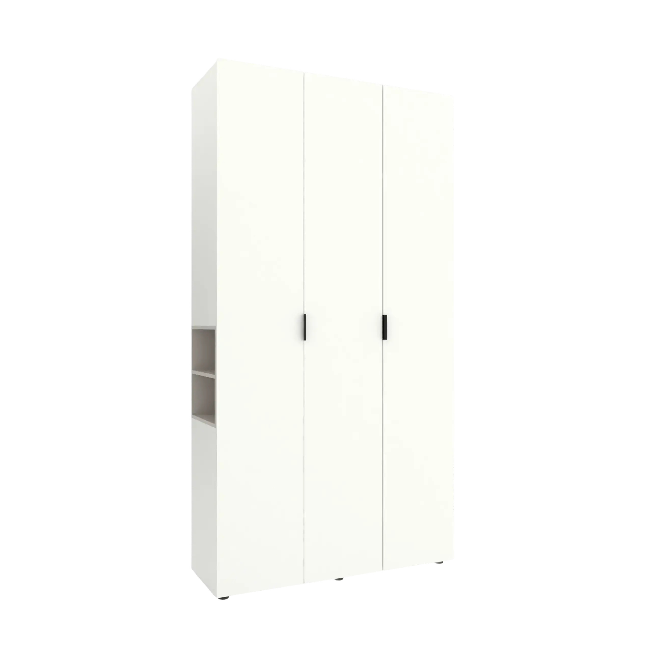 Dulap cu usi batante Nex Home A015L, 1200x420x2300 mm, White Snow/Cashmere