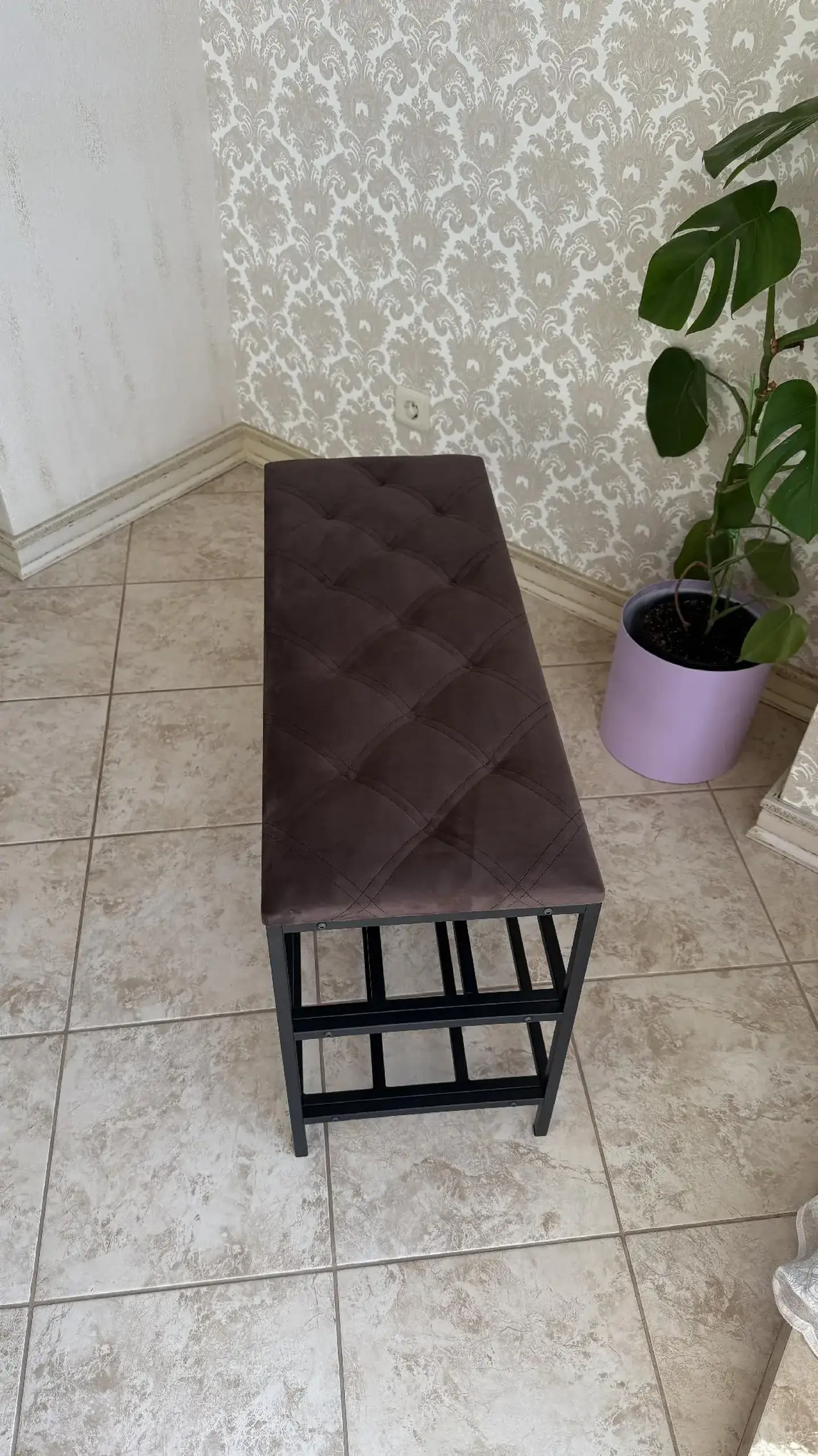 Pantofar cu 3 nivele Nex Home, metal, sarcina 150 kg, 100x32x52 cm, 19 Cafeniu