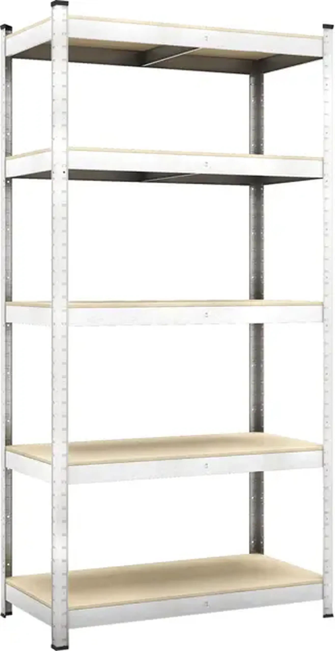 Raft metalic de depozitare Nex Budget 1800x900x400 mm, 5 rafturi MDF, galvanizat