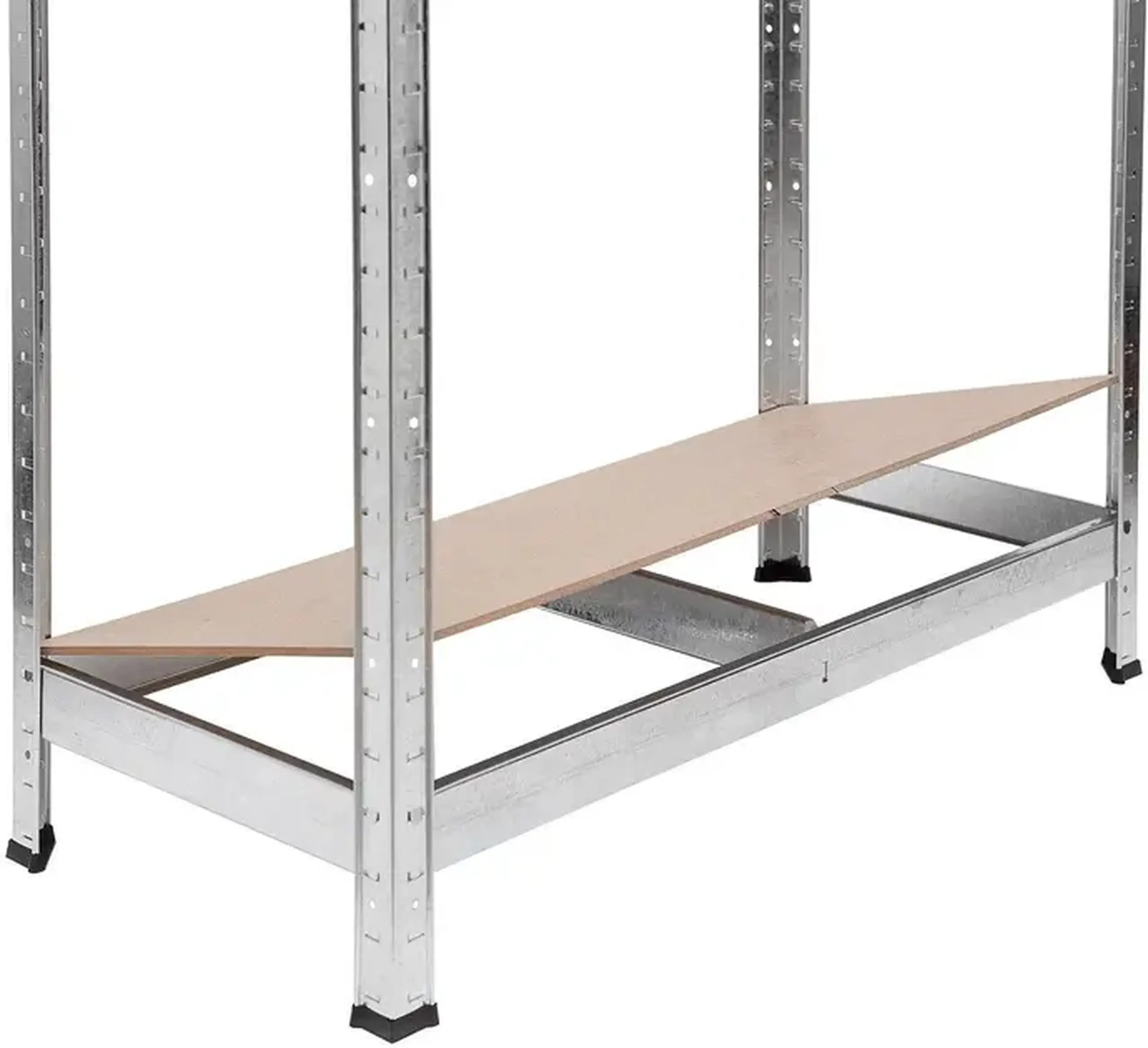Raft metalic de depozitare Nex Budget 1800x900x400 mm, 5 rafturi MDF, galvanizat
