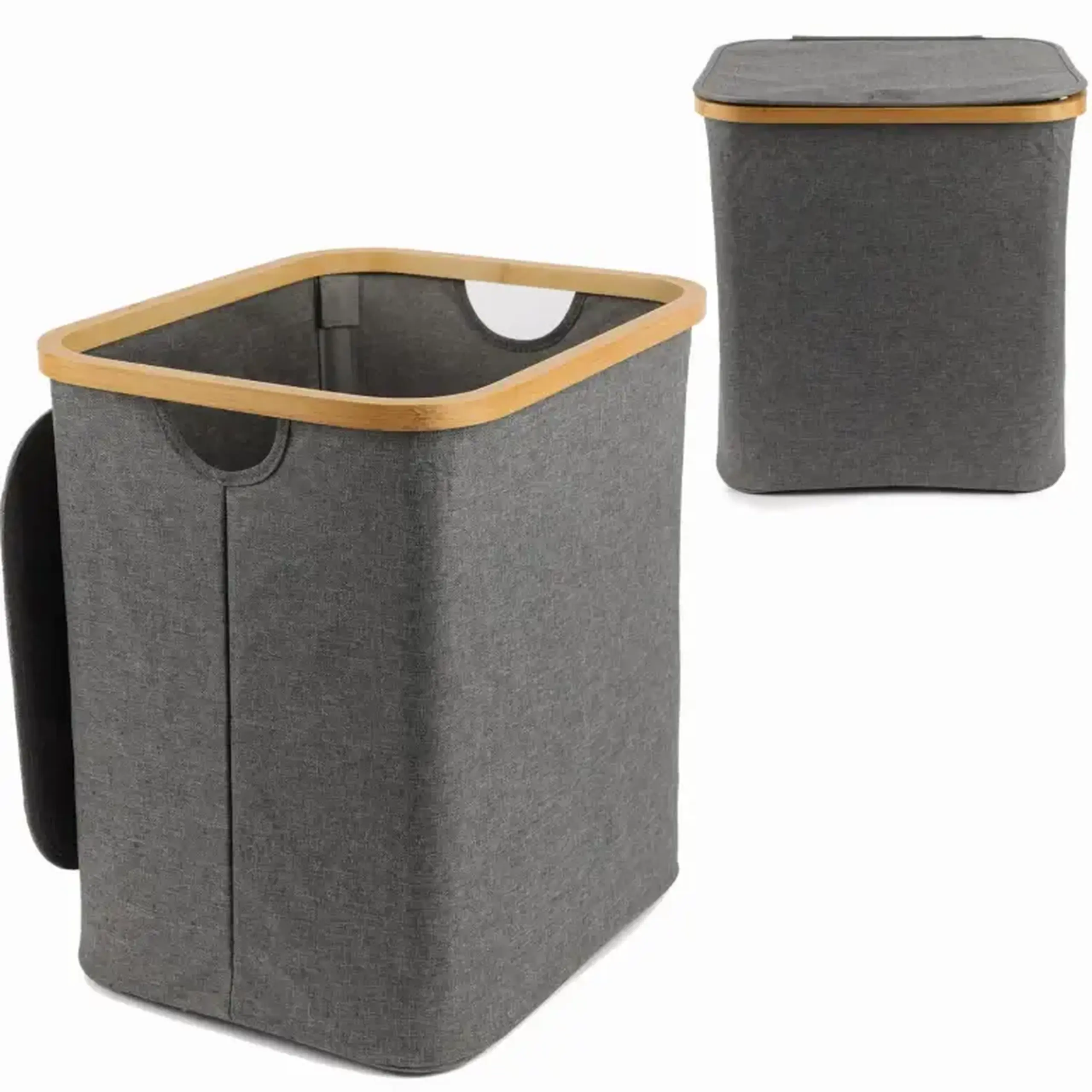 Cos pentru rufe Jumi, capacitate 80 L, Gri