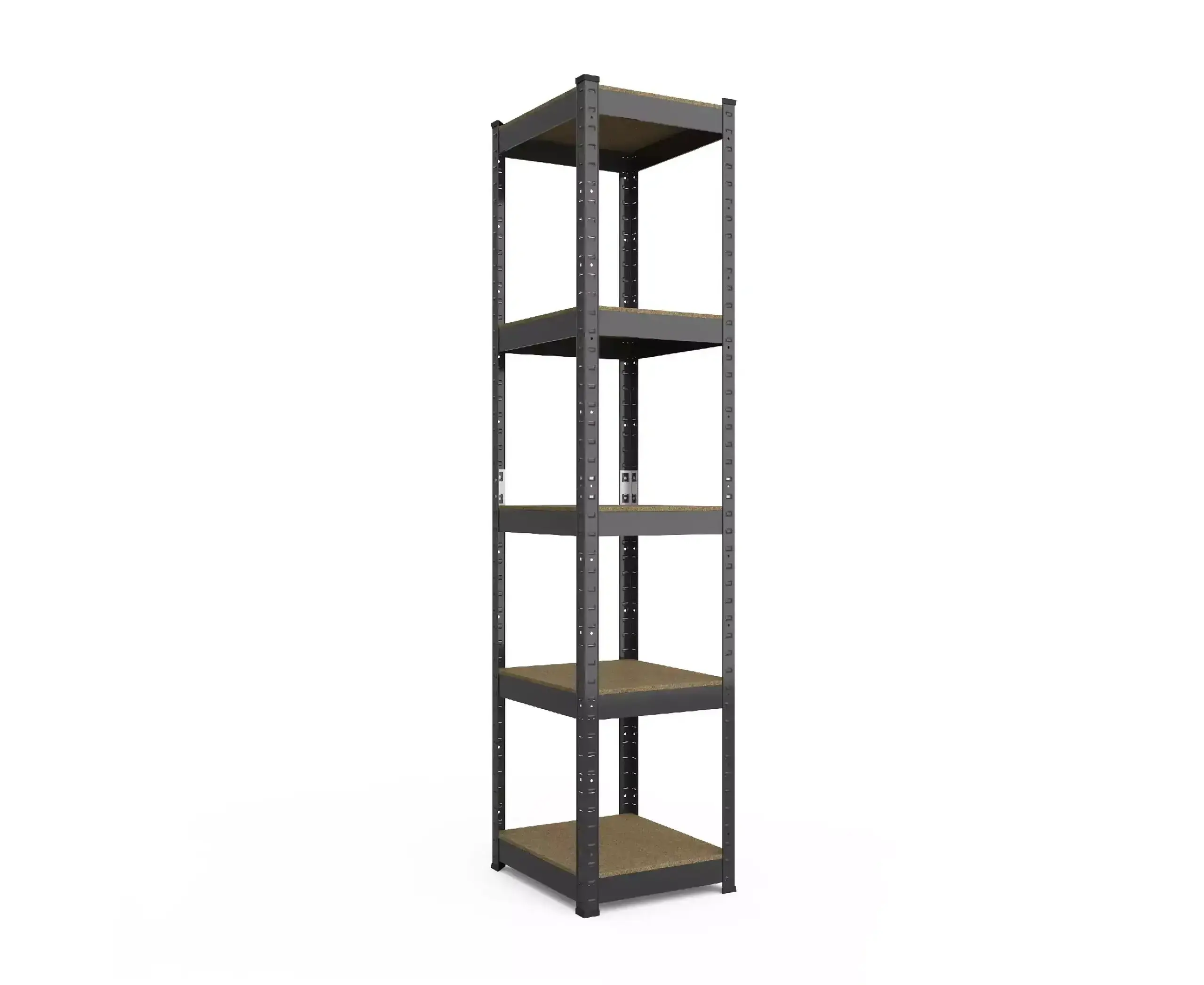 Raft metalic de depozitare Nex Budget 1800x400x400 mm, 5 rafturi MDF, antracit