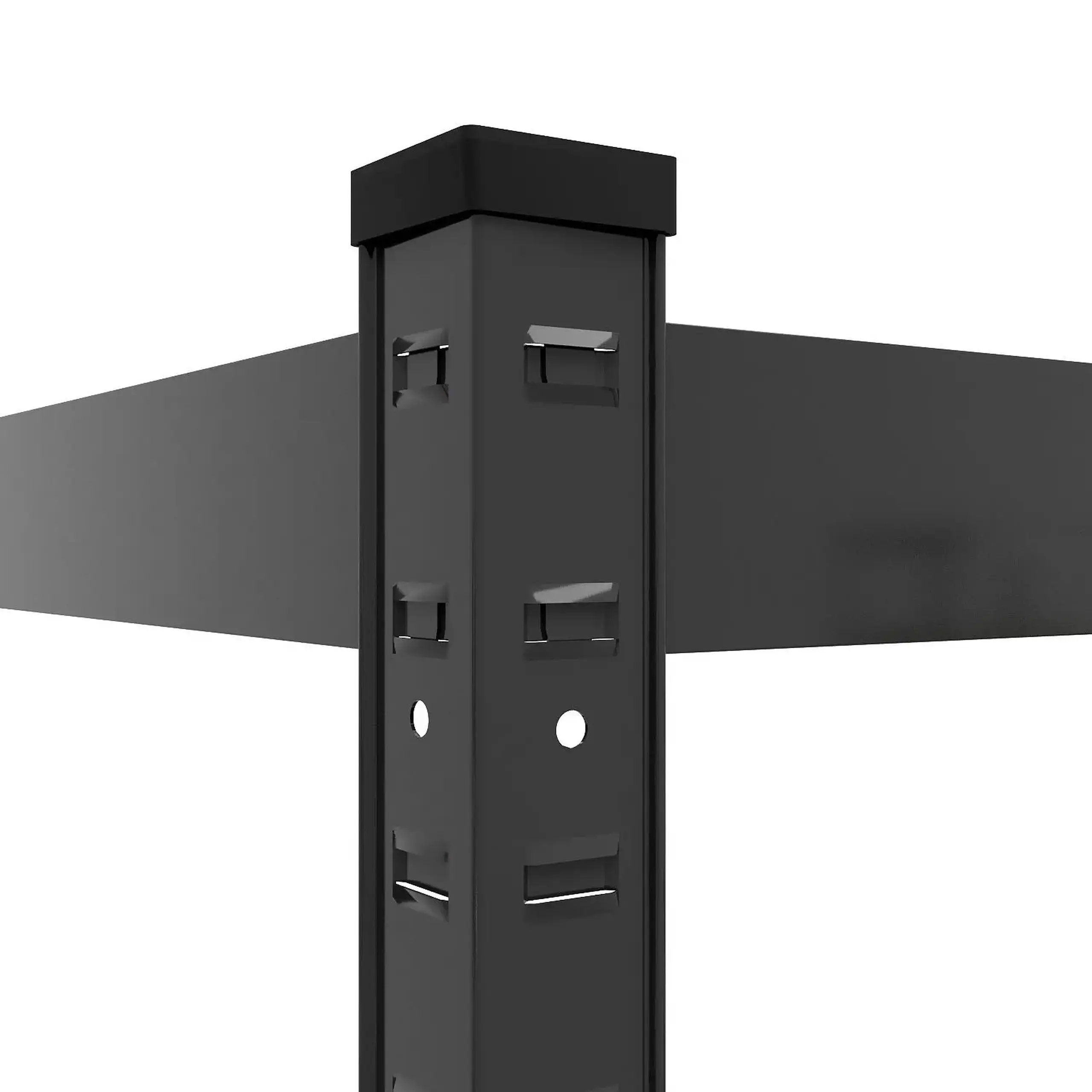 Raft metalic de depozitare Nex Budget 1800x400x400 mm, 5 rafturi MDF, antracit
