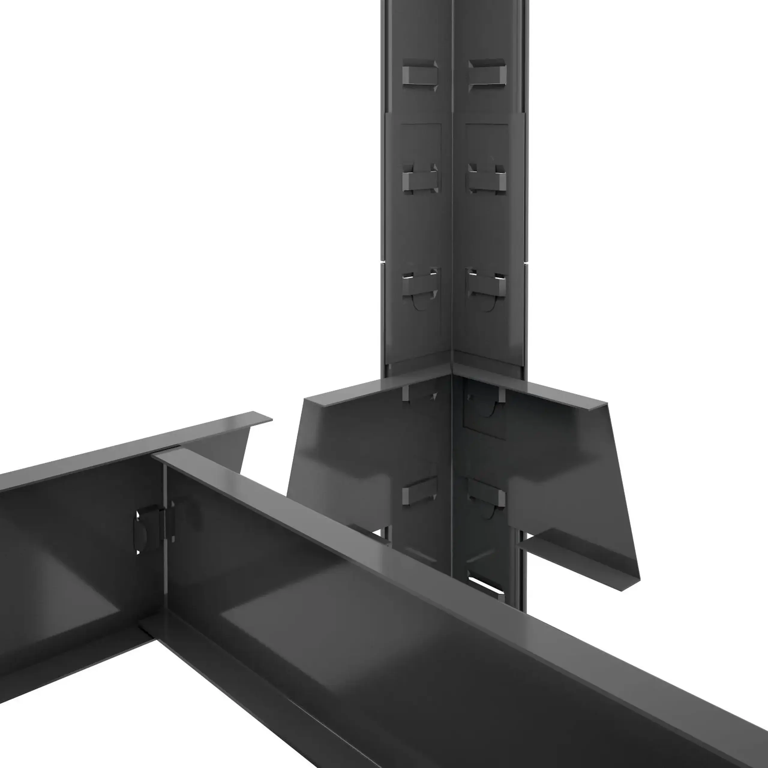 Raft metalic de depozitare Nex Budget 1800x400x400 mm, 5 rafturi MDF, antracit