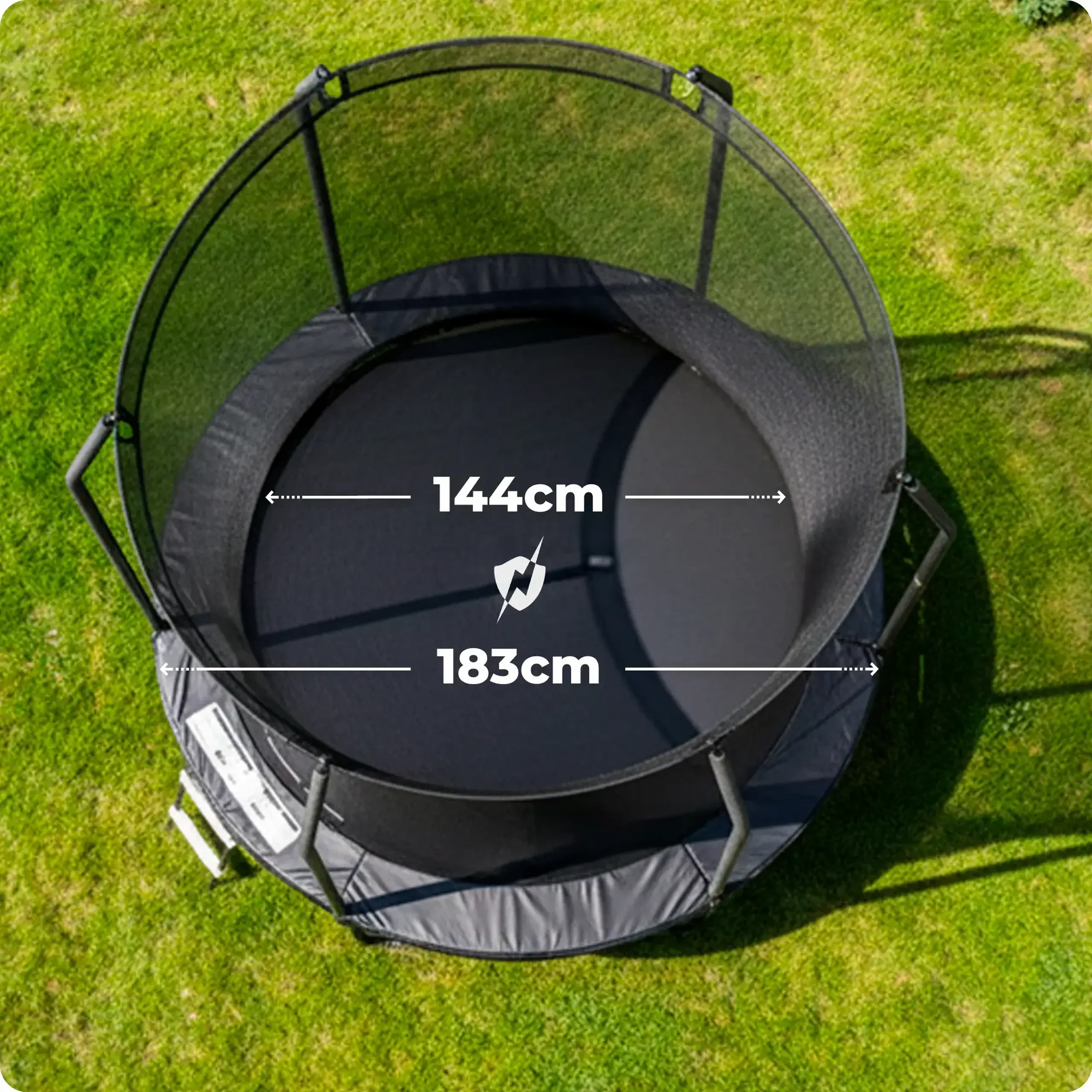 Trambulina de gradina pentru copii THUNDER INSIDE ELITE 6FT (183cm) Black