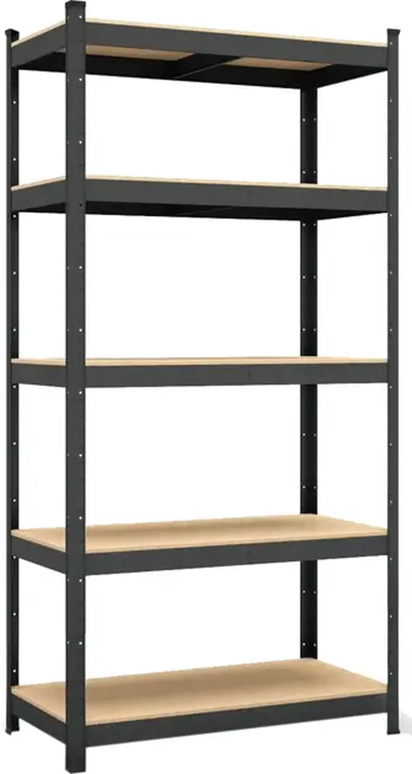 Raft metalic de depozitare Nex Budget 1800x900x400 mm, 5 rafturi MDF, antracit